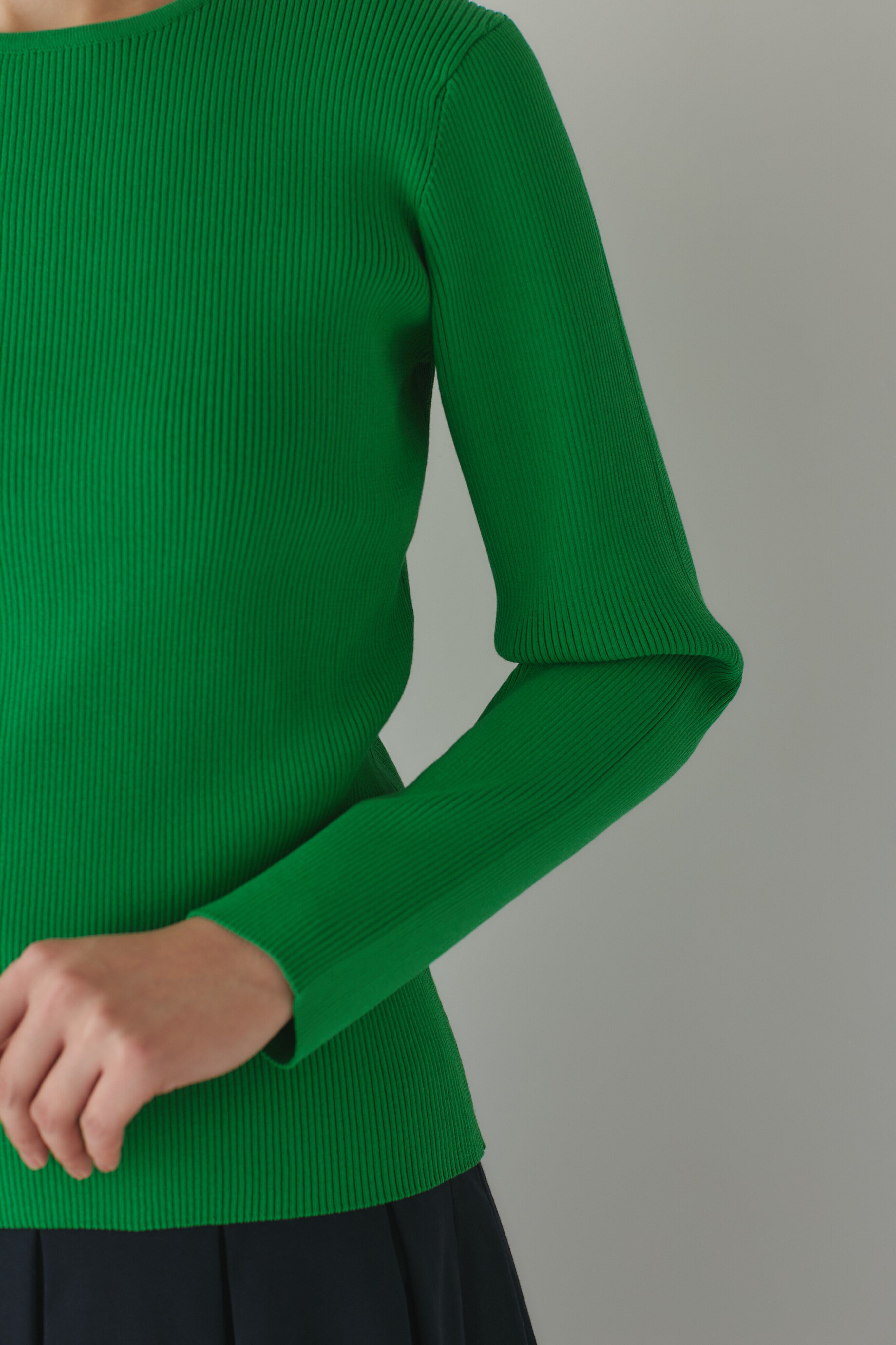  「◆コンパクトリブニットトップス」|ニット・セーター|