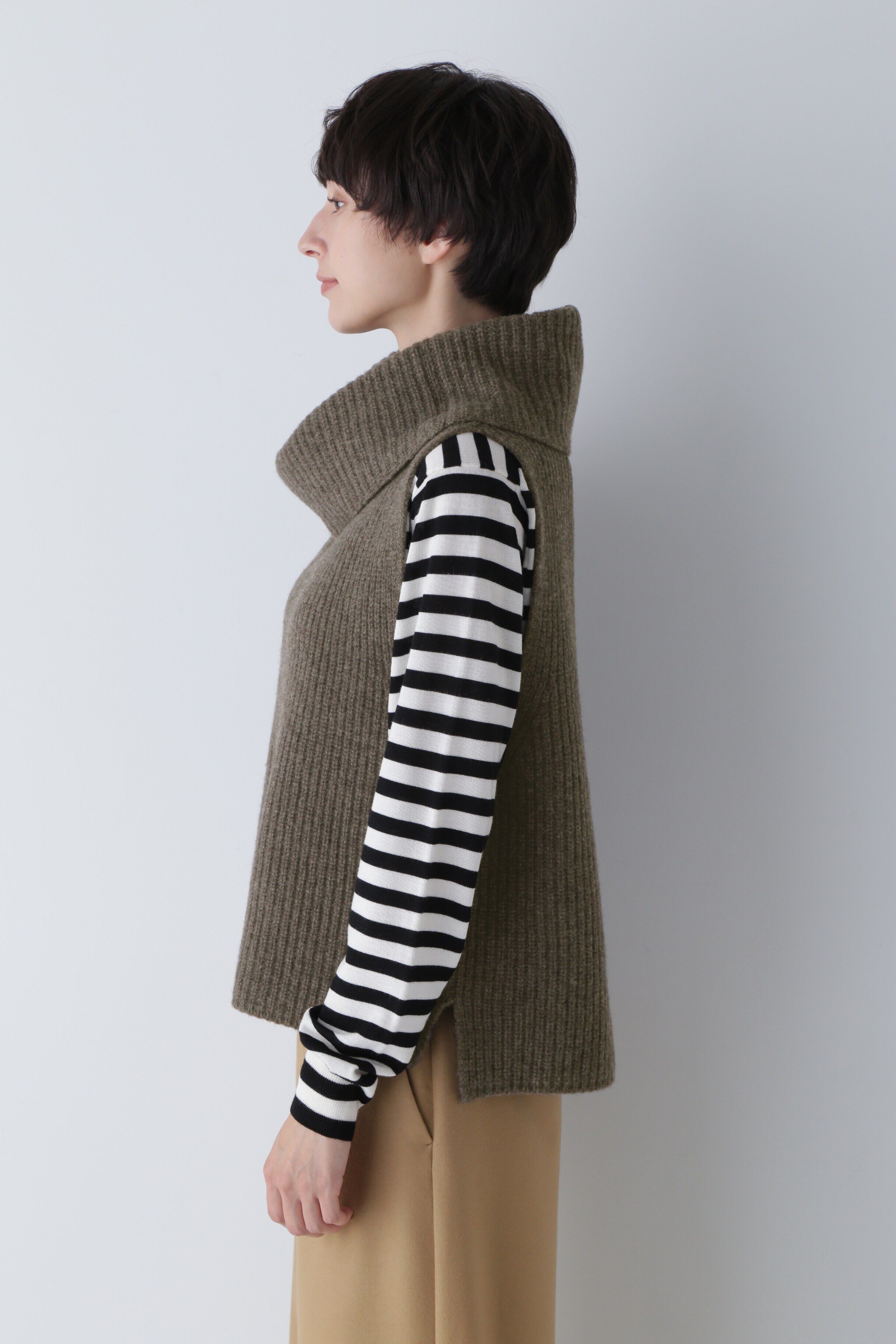  「◆ホールガーメント片畦ニットベスト」|ニット・セーター|