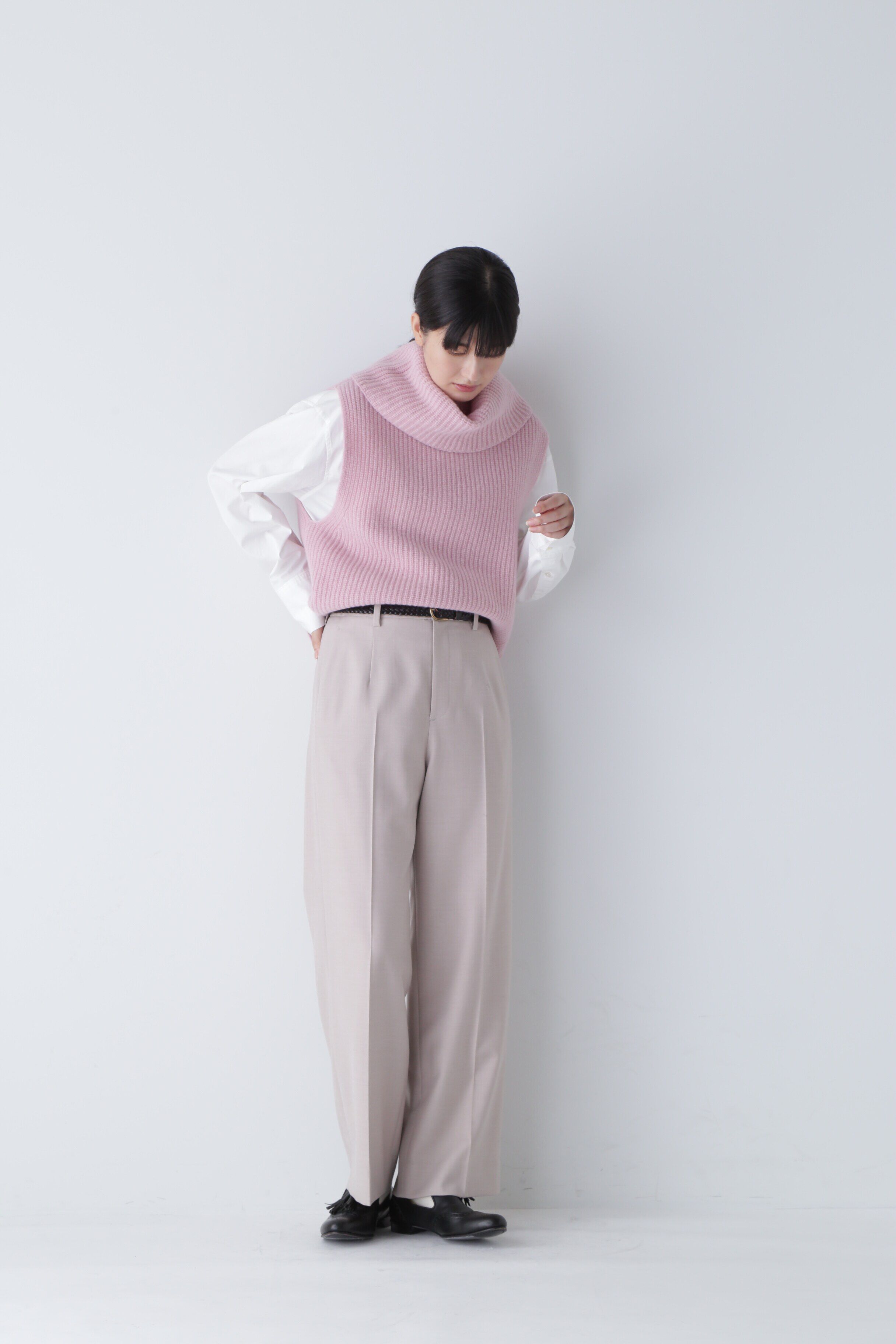  「◆ホールガーメント片畦ニットベスト」|ニット・セーター|