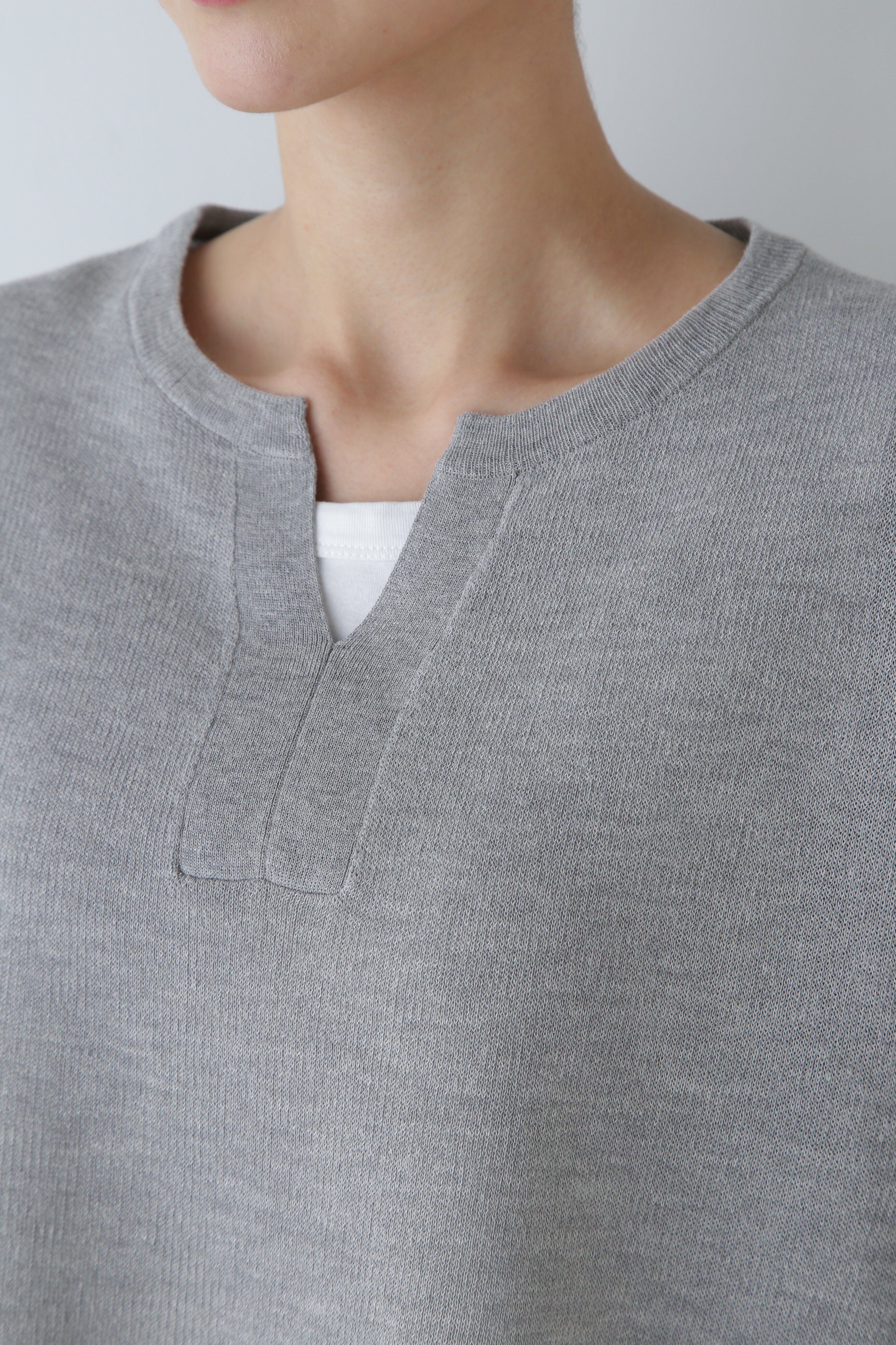  「◆キーネックメランジニット」|ニット・セーター|