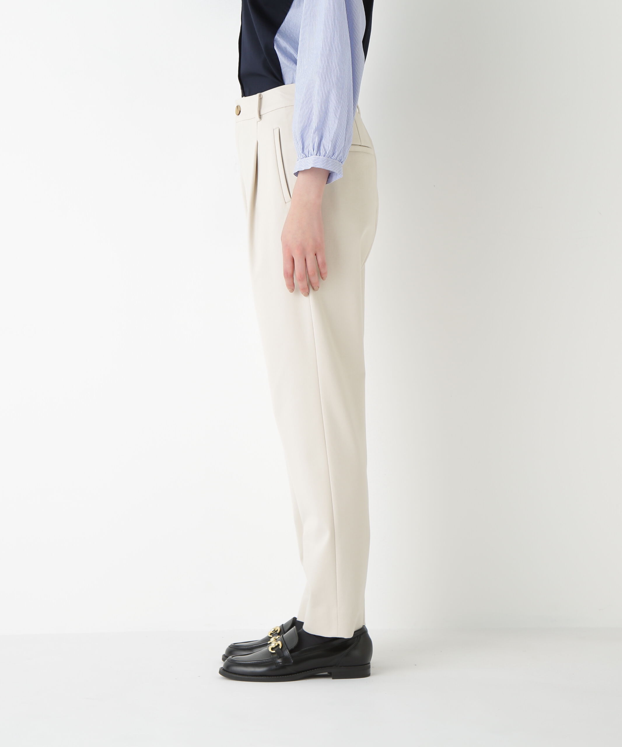  「◆ストレッチポンチワンタックテーパードパンツ」|その他|