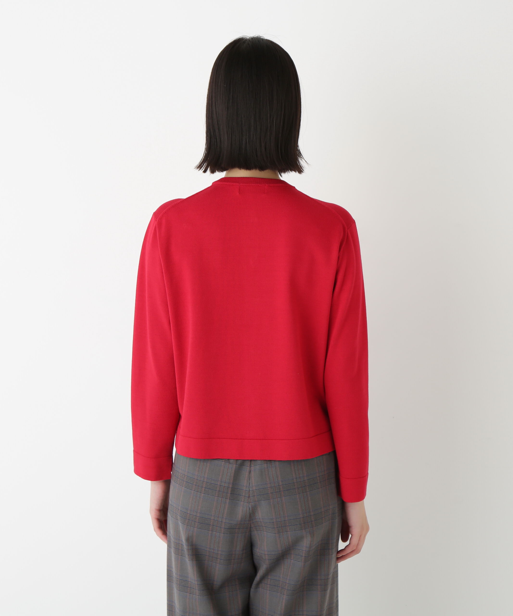  「◆レーヨン混ハイゲージクルーネックカーディガン」|ニット・セーター|