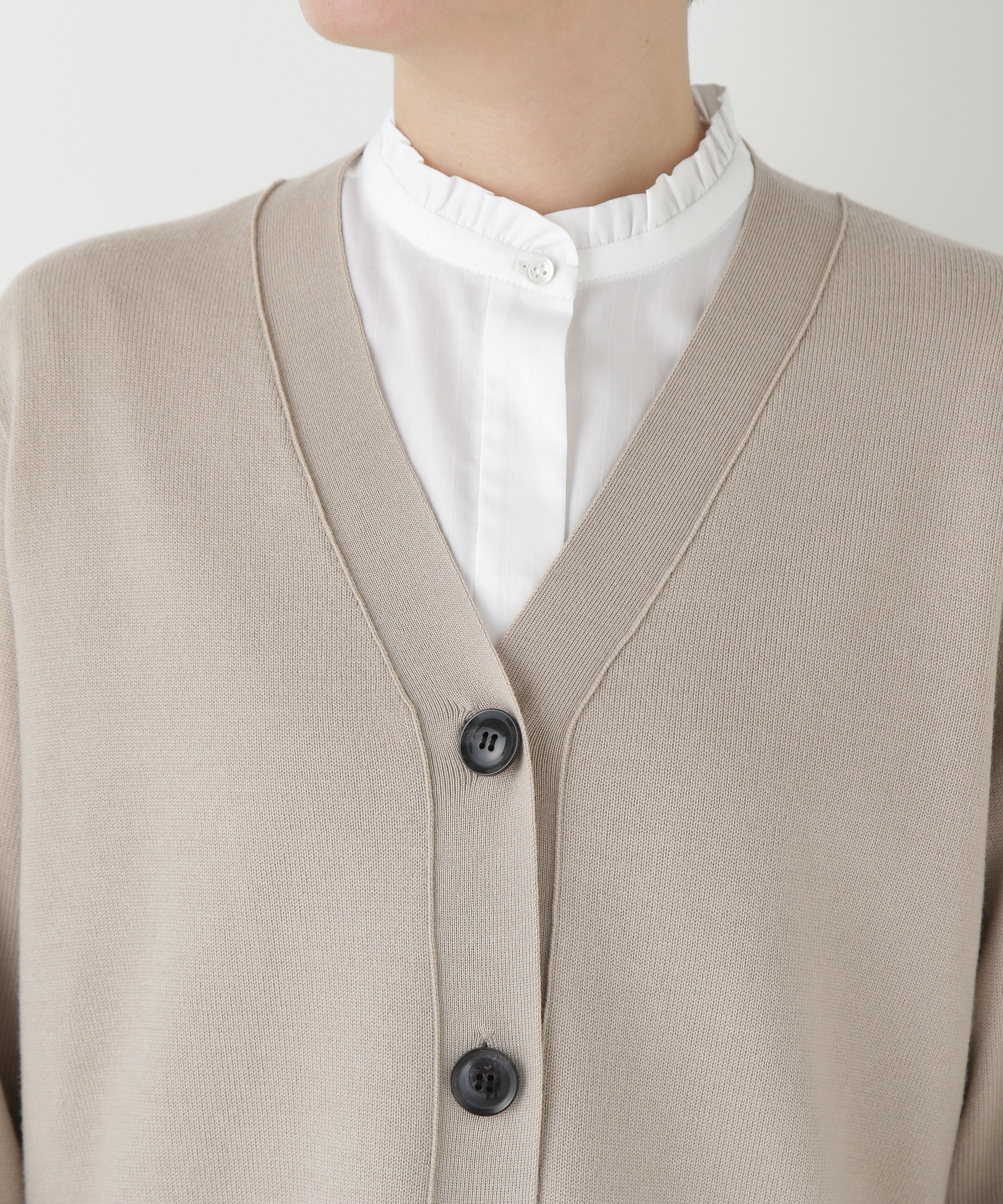  「◆ハイゲージプレーティングＶネックカーディガン」|ニット・セーター|