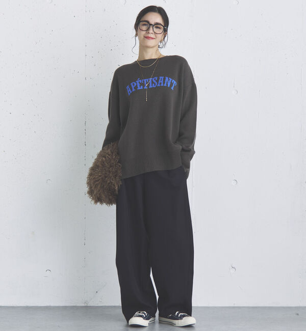 Doux archives「カレッジロゴニットプルオーバー」|ニット・セーター|