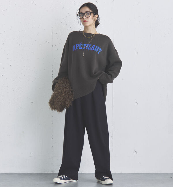 Doux archives「カレッジロゴニットプルオーバー」|ニット・セーター|