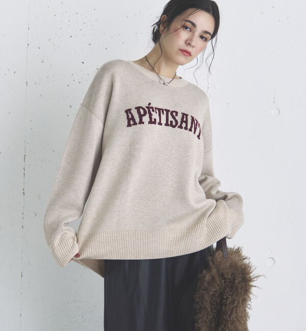 Doux archives「カレッジロゴニットプルオーバー」|ニット・セーター|