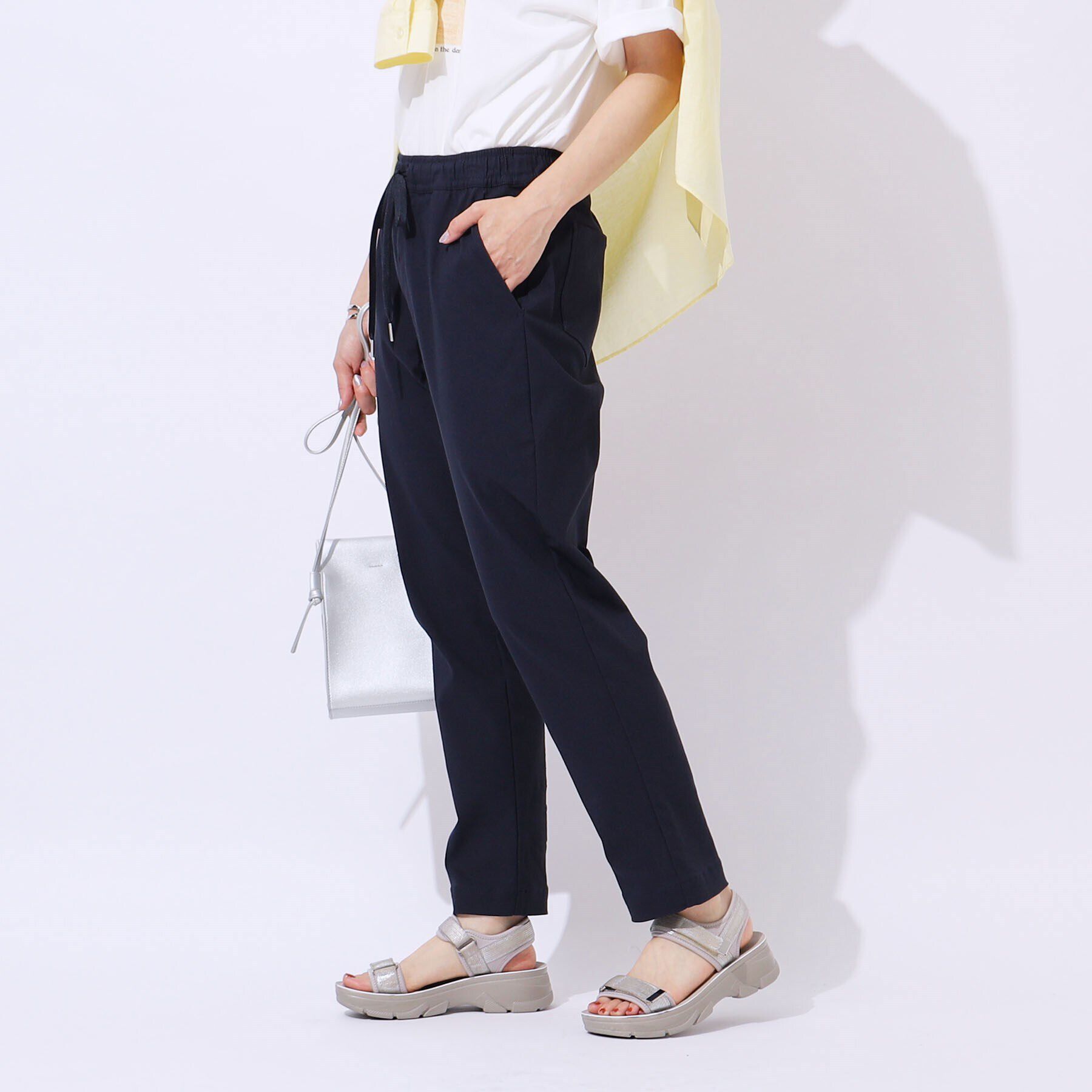 SHOO･LA･RUE「【SS-3L/無理せずスリム】 ぐんぐん伸びる イージーテーパードパンツ」|その他|