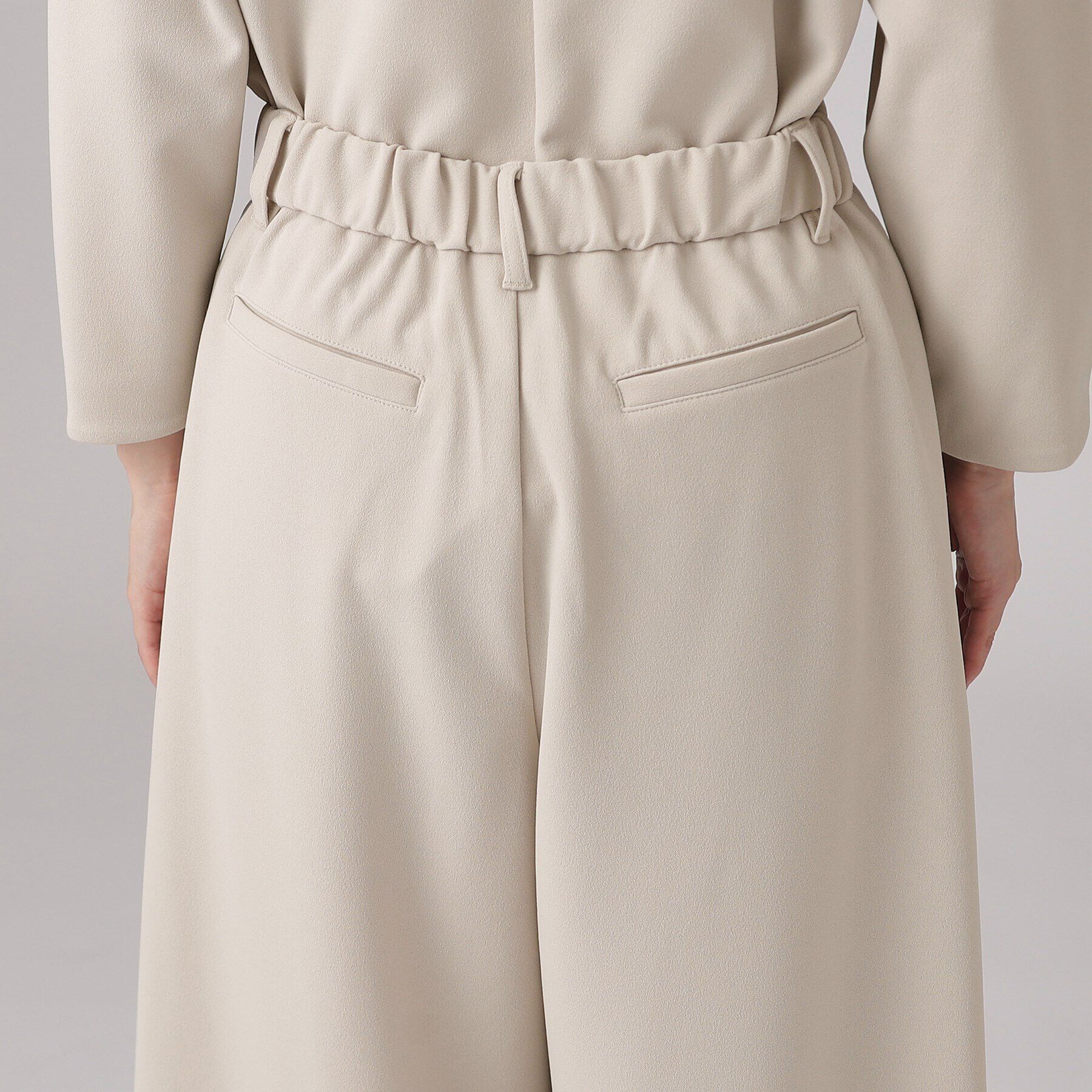 SHOO･LA･RUE「【通勤/デイリー/セットアップ可】マルチに使える カットジョーゼット ワイドパンツ」|その他|