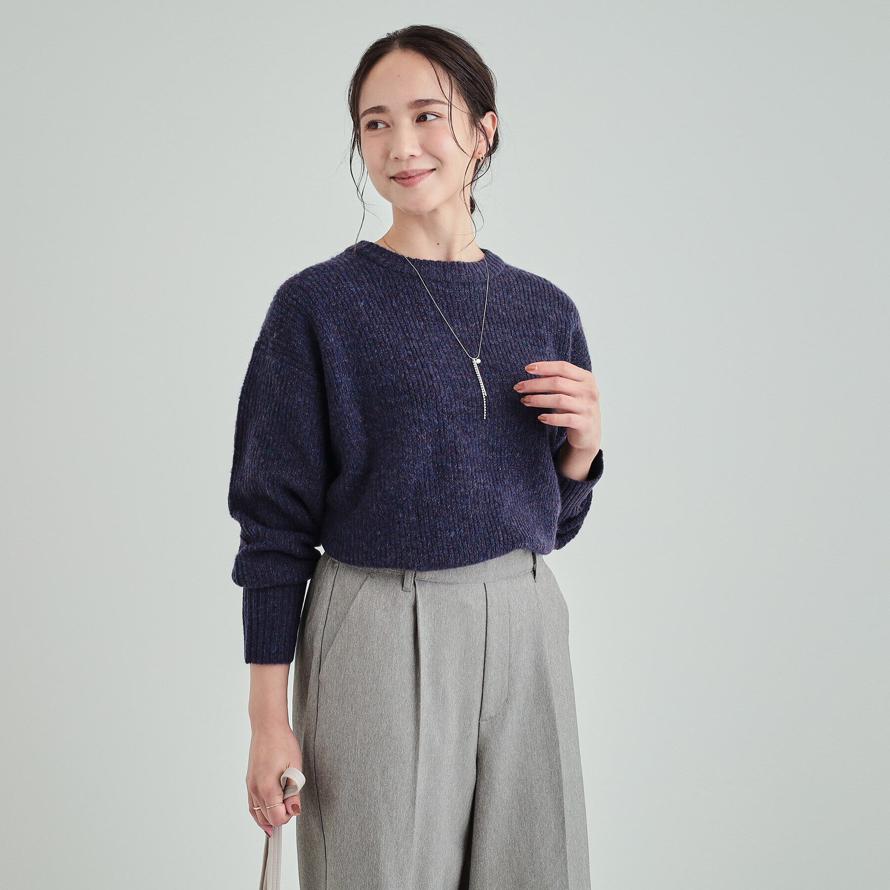 SHOO･LA･RUE「【高レビュー】大人フェミニン ふわふわ畦編み ゆるニット」|ニット・セーター|