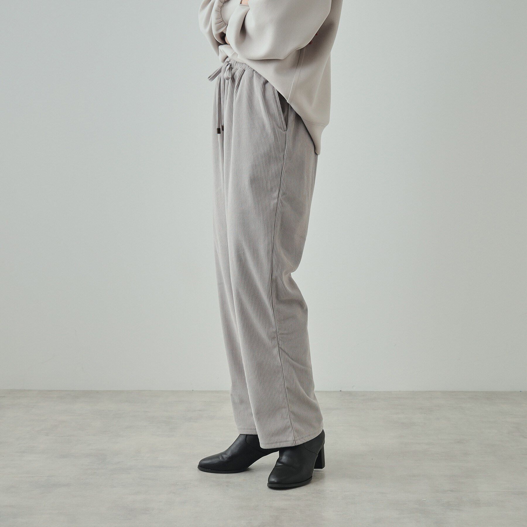 SHOO･LA･RUE「【高レビュー/洗える/SS-3L】きれいめカジュアルに あったか裏起毛 コーデュロイイージーワイドパ」|その他|