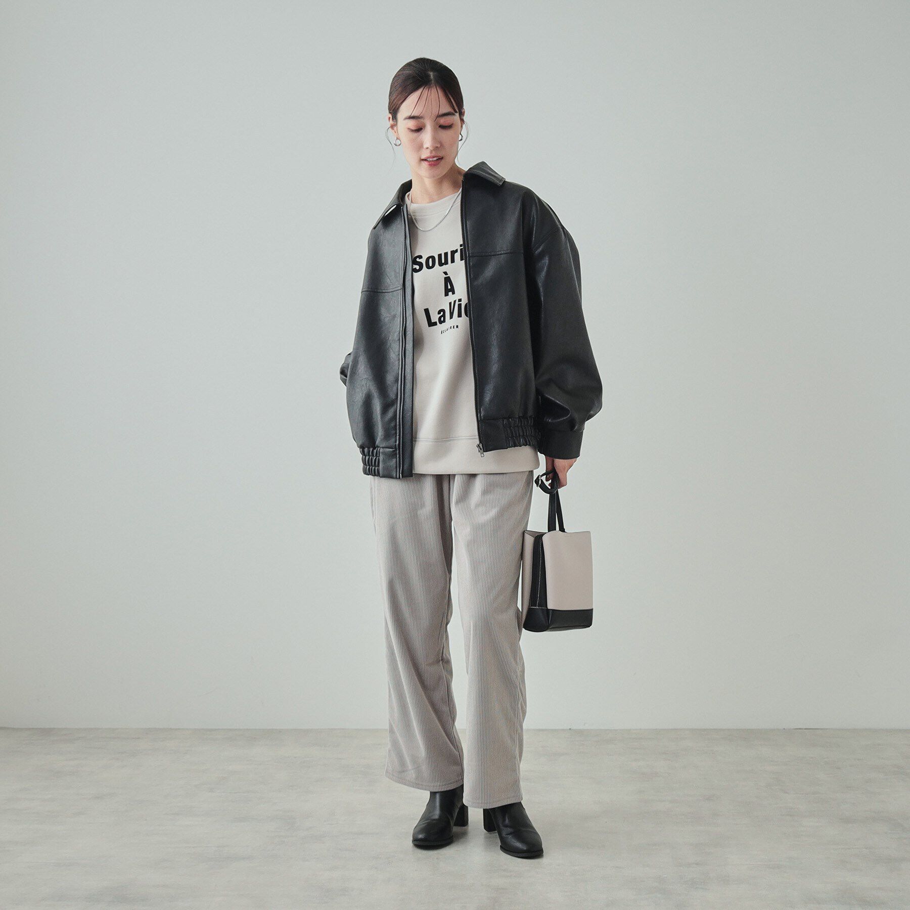 SHOO･LA･RUE「【高レビュー/洗える/SS-3L】きれいめカジュアルに あったか裏起毛 コーデュロイイージーワイドパ」|その他|