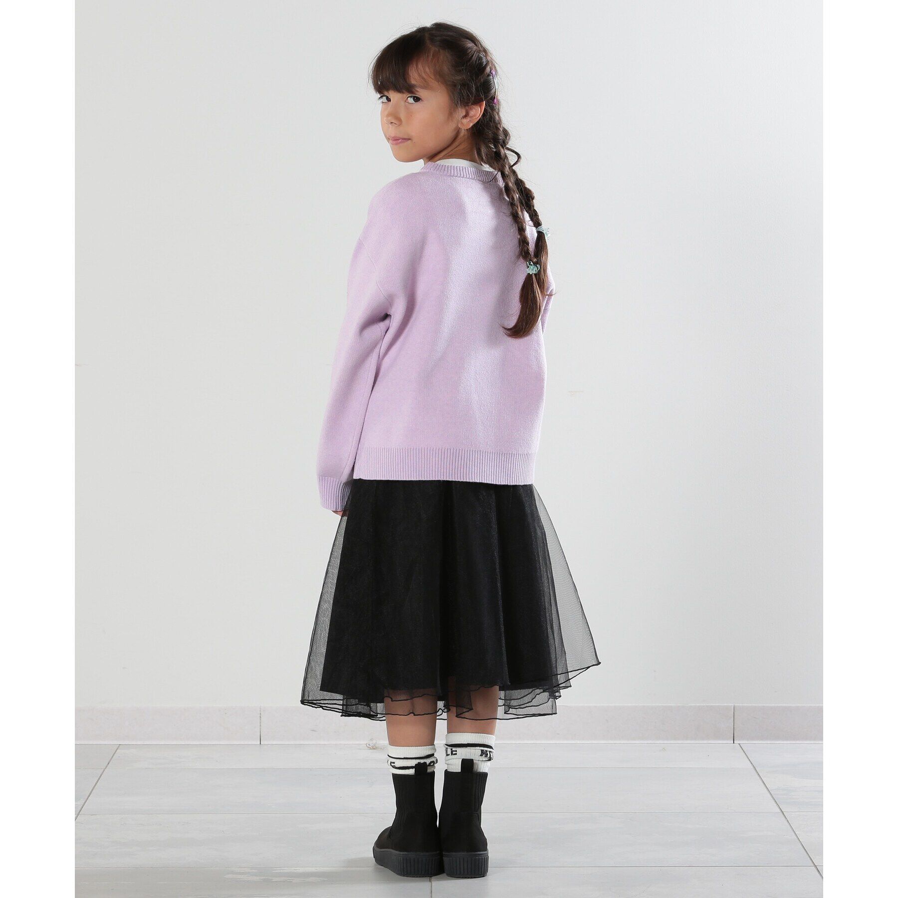 SHOO･LA･RUE「【110-140cm/リンク/男女兼用】アニマルモチーフニット」|ニット・セーター|