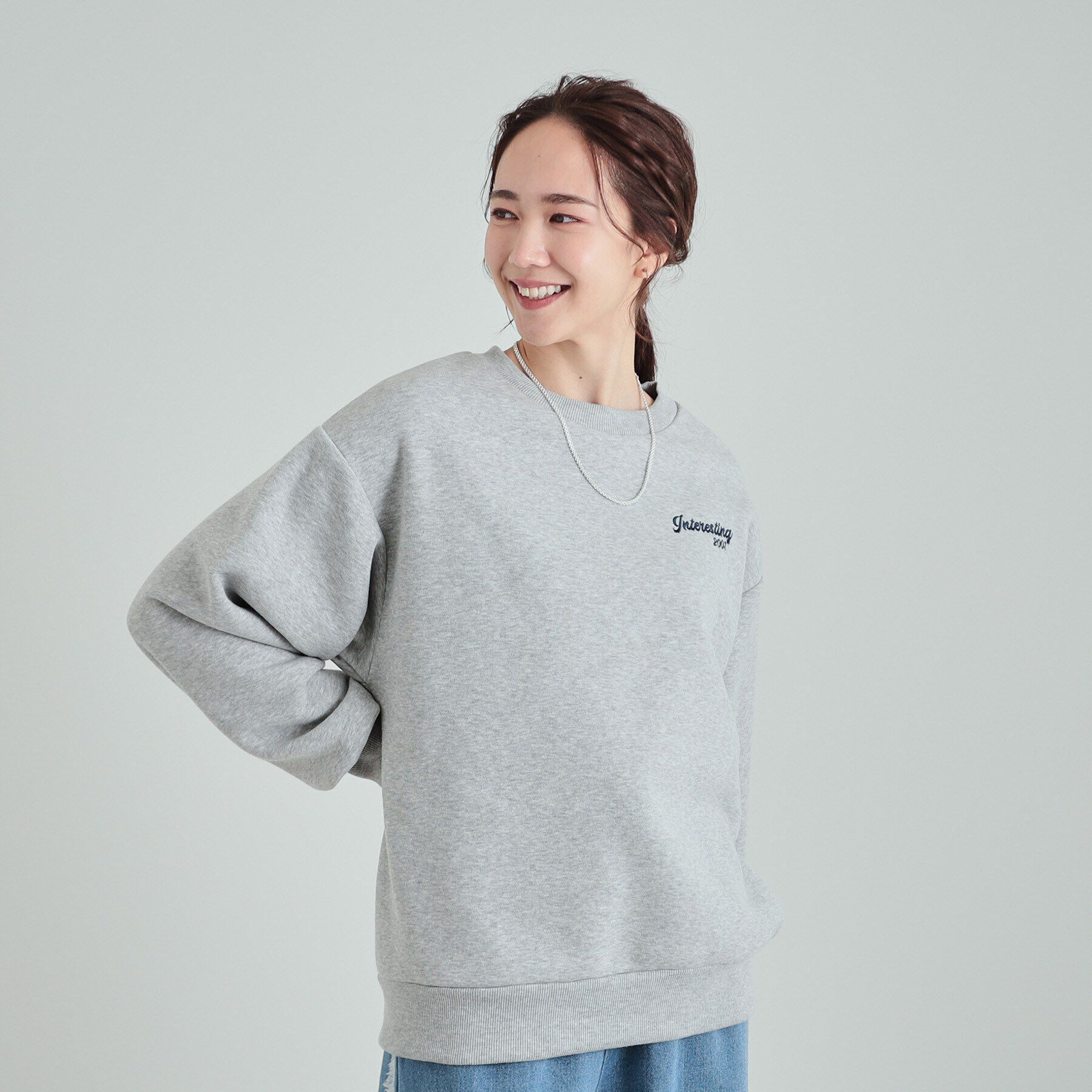 SHOO･LA･RUE「【洗える/S-LL/SHOO WARM】あったか裏起毛 刺繍アソートスウェット」|パーカー|