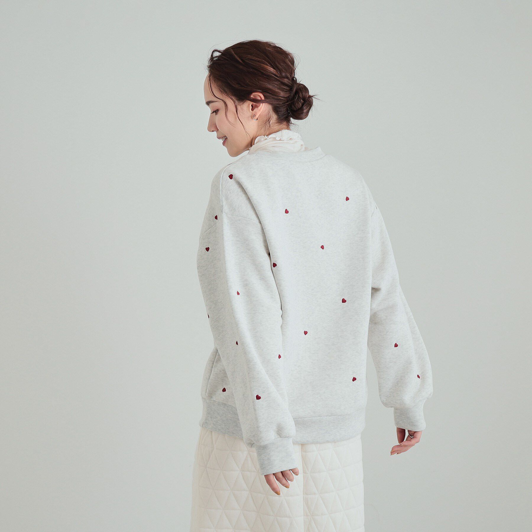 SHOO･LA･RUE「【洗える/S-LL/SHOO WARM】あったか裏起毛 刺繍アソートスウェット」|パーカー|