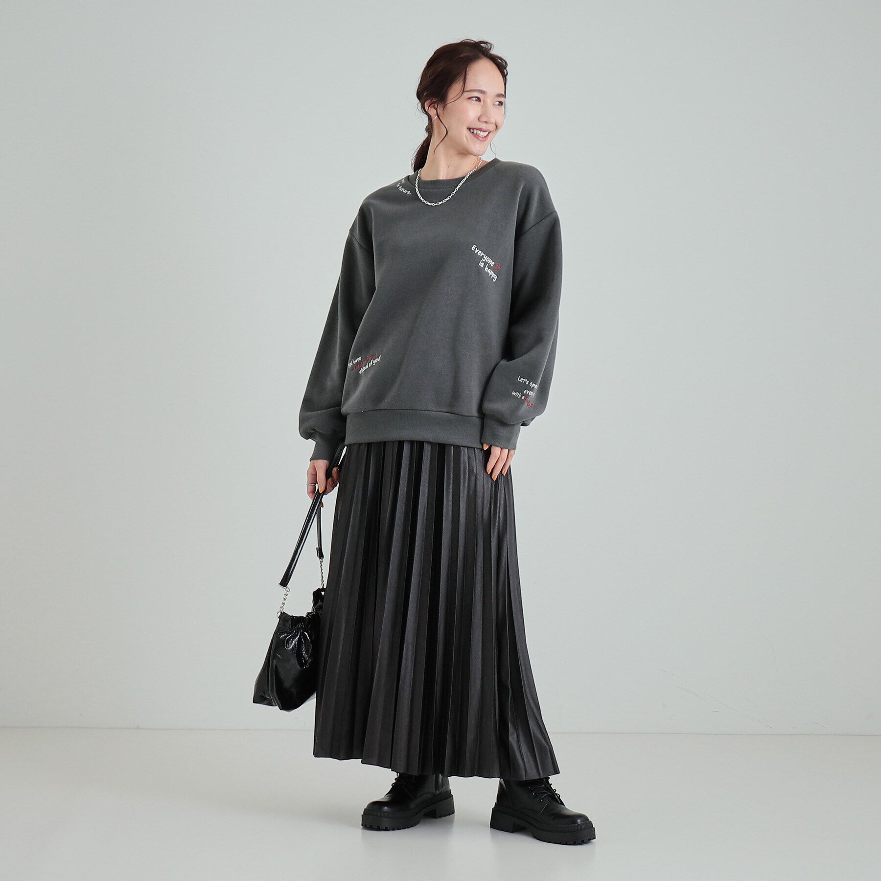 SHOO･LA･RUE「【洗える/S-LL/SHOO WARM】あったか裏起毛 刺繍アソートスウェット」|パーカー|