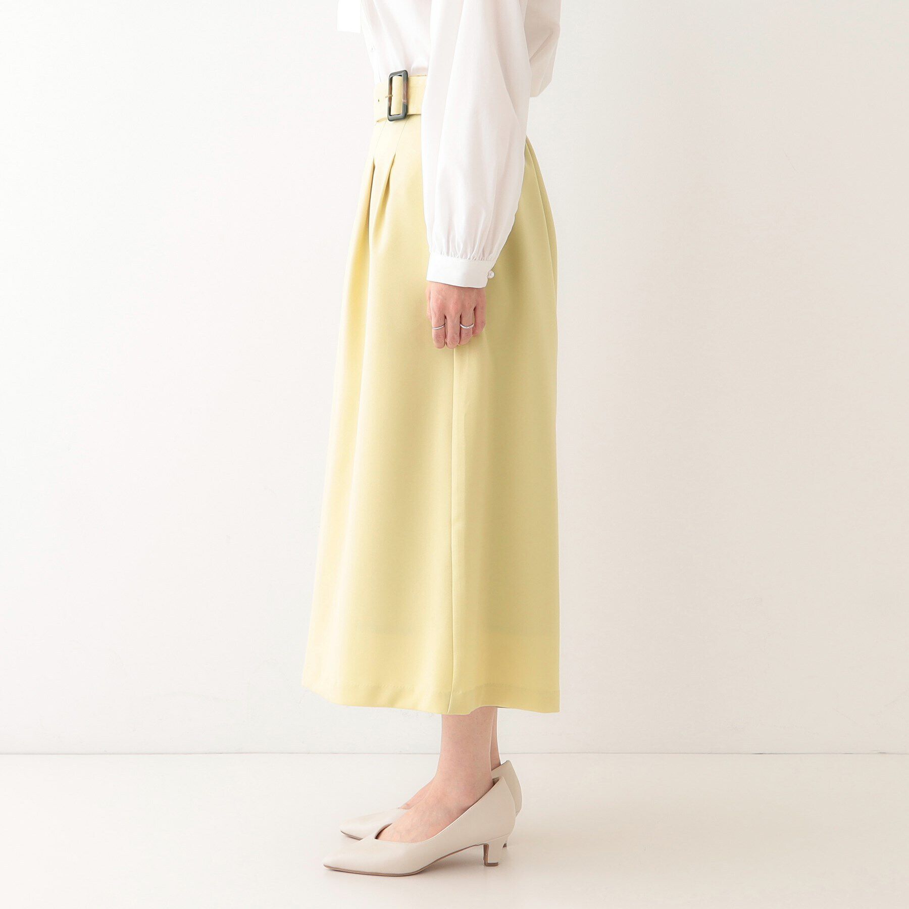 SHOO･LA･RUE「【S-LL/体型カバー】オンオフ兼用 ベルト風ガウチョパンツ」|その他|