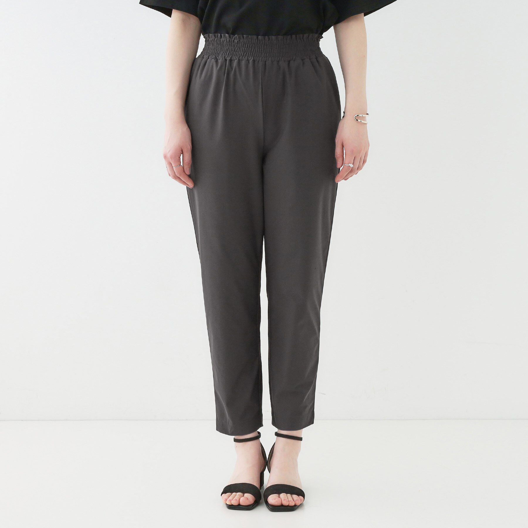 SHOO･LA･RUE「【洗える/S-LL/ひんやり】さらっとしたタッチが癖になる ストレッチテーパードパンツ」|その他|