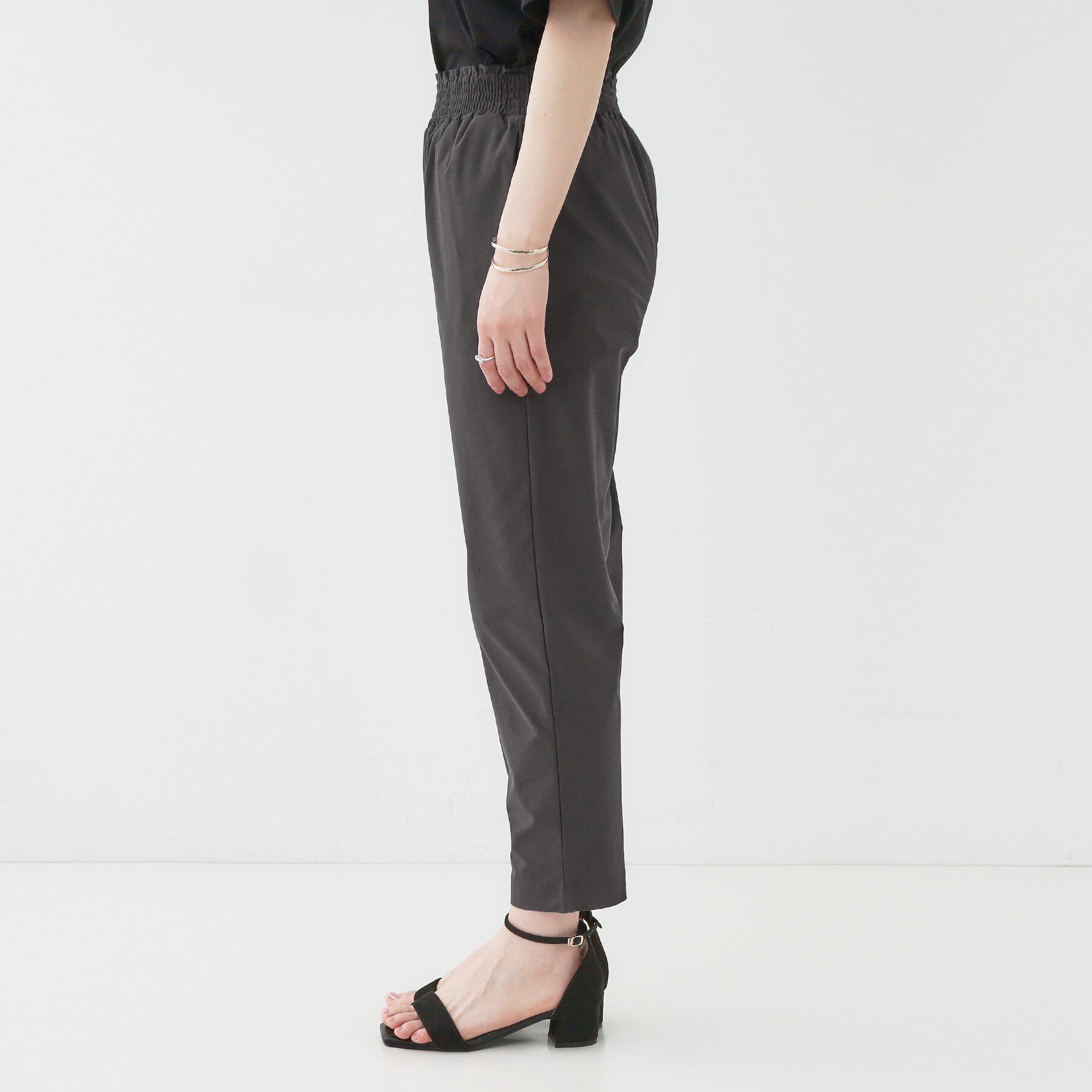 SHOO･LA･RUE「【洗える/S-LL/ひんやり】さらっとしたタッチが癖になる ストレッチテーパードパンツ」|その他|