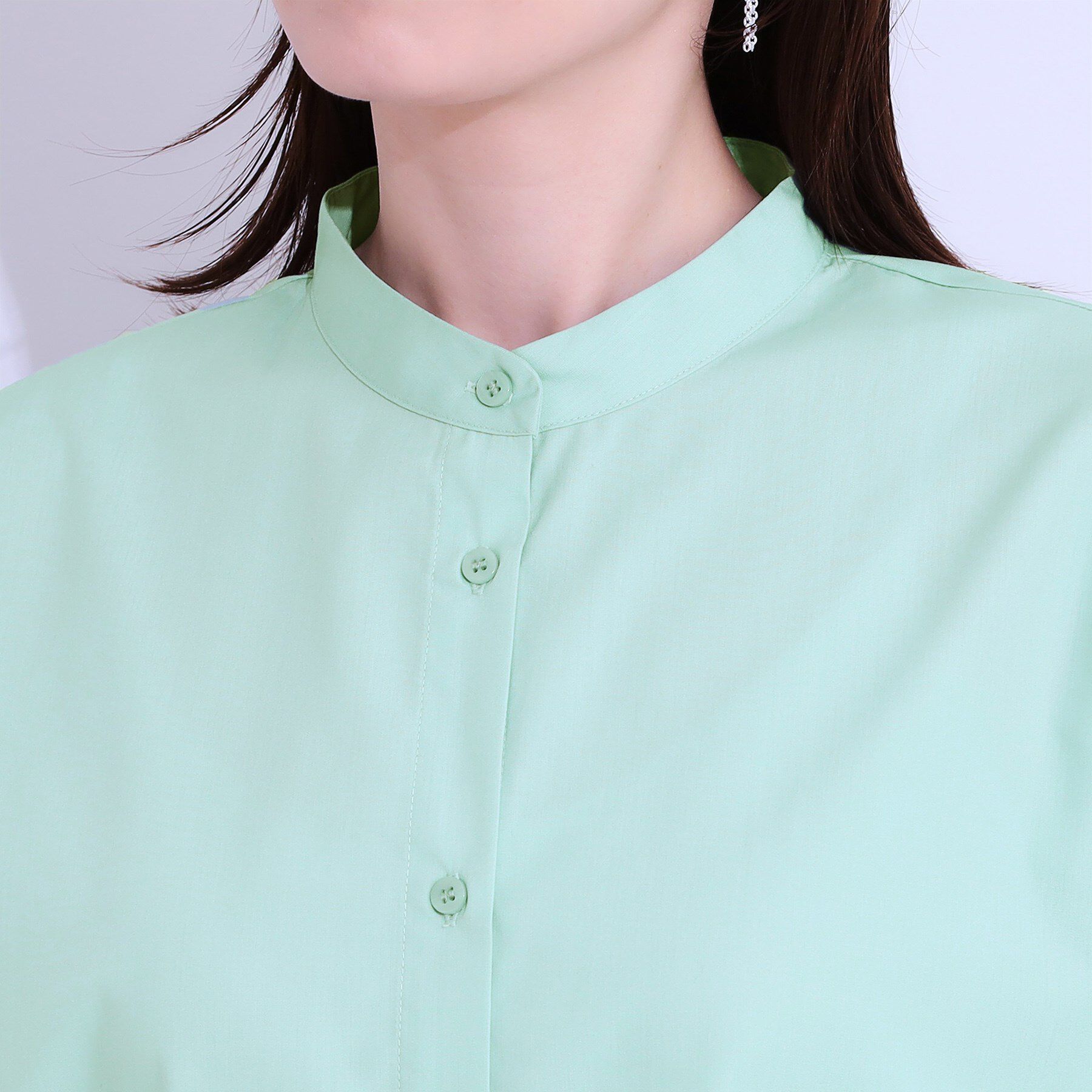 SHOO･LA･RUE「【洗える/5分袖】インせず着られるショートシャツ」|シャツ・ブラウス|