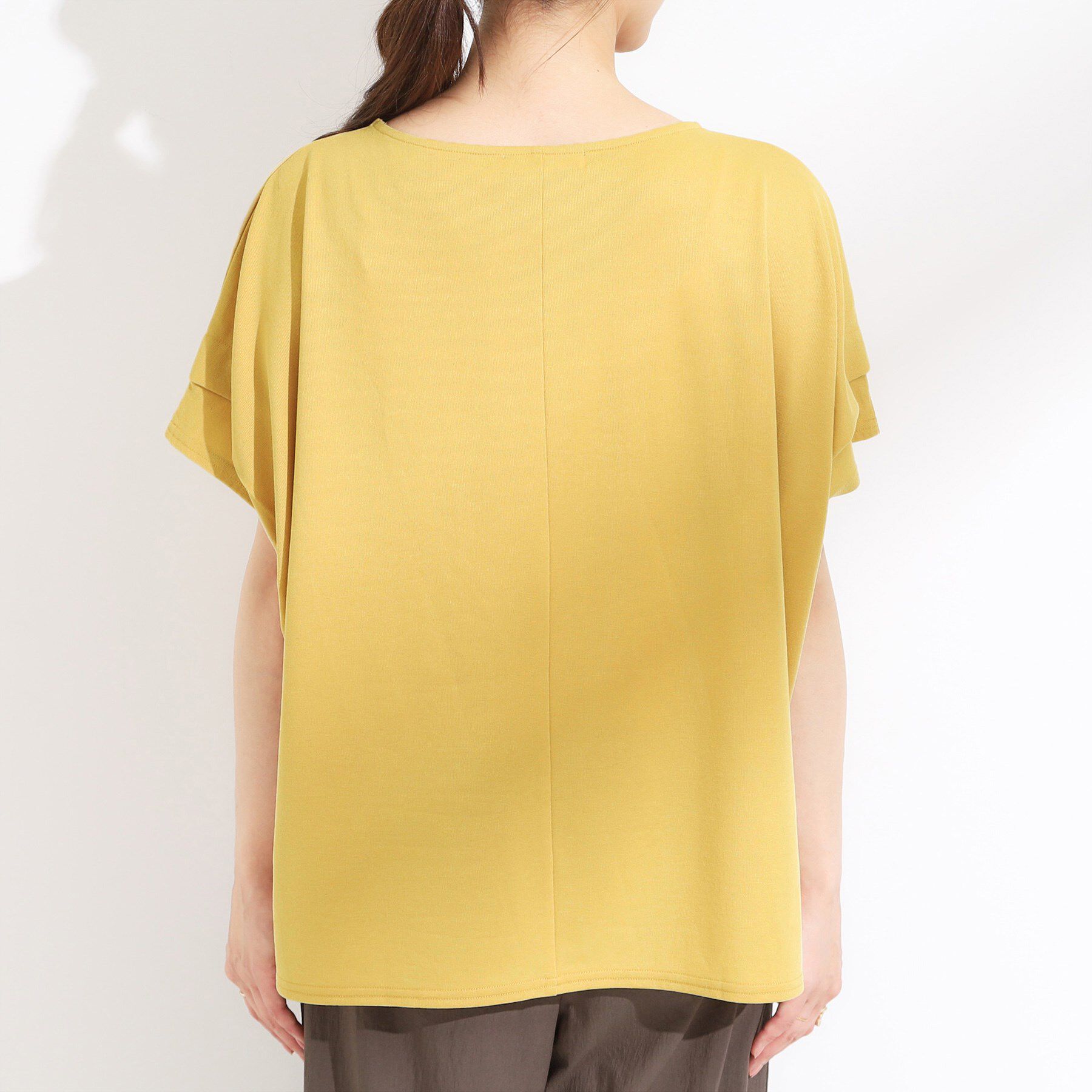 SHOO･LA･RUE「【S-LL/UV/吸水速乾】さらりと着こなす 肩タックゆるトップス」|Tシャツ・カットソー|