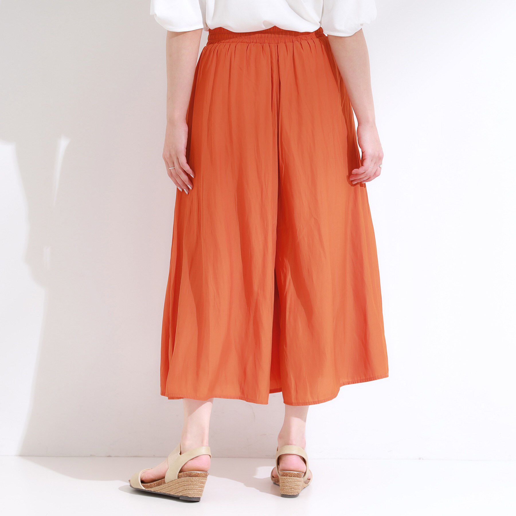 SHOO･LA･RUE「【S-LL/裏地ひんやり】スカート見えで上品に マットサテンスカーチョ」|その他|