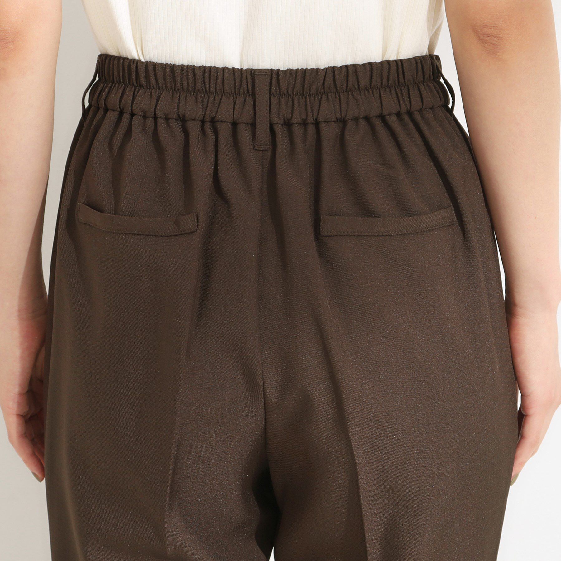 SHOO･LA･RUE「【洗濯機可】きれいめにもカジュアルにも 麻調テーパードパンツ」|その他|