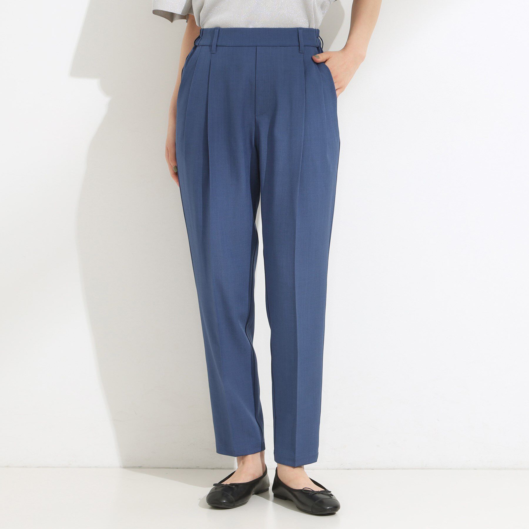 SHOO･LA･RUE「【洗濯機可】きれいめにもカジュアルにも 麻調テーパードパンツ」|その他|