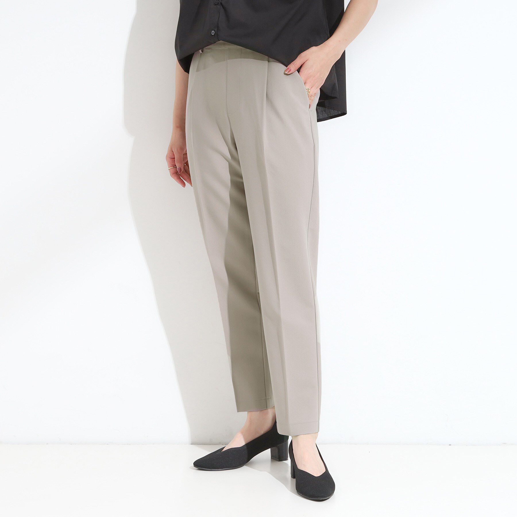 SHOO･LA･RUE「【洗える/SS-LL/美脚シルエット】すっきりきれい見え テーパードパンツ」|その他|