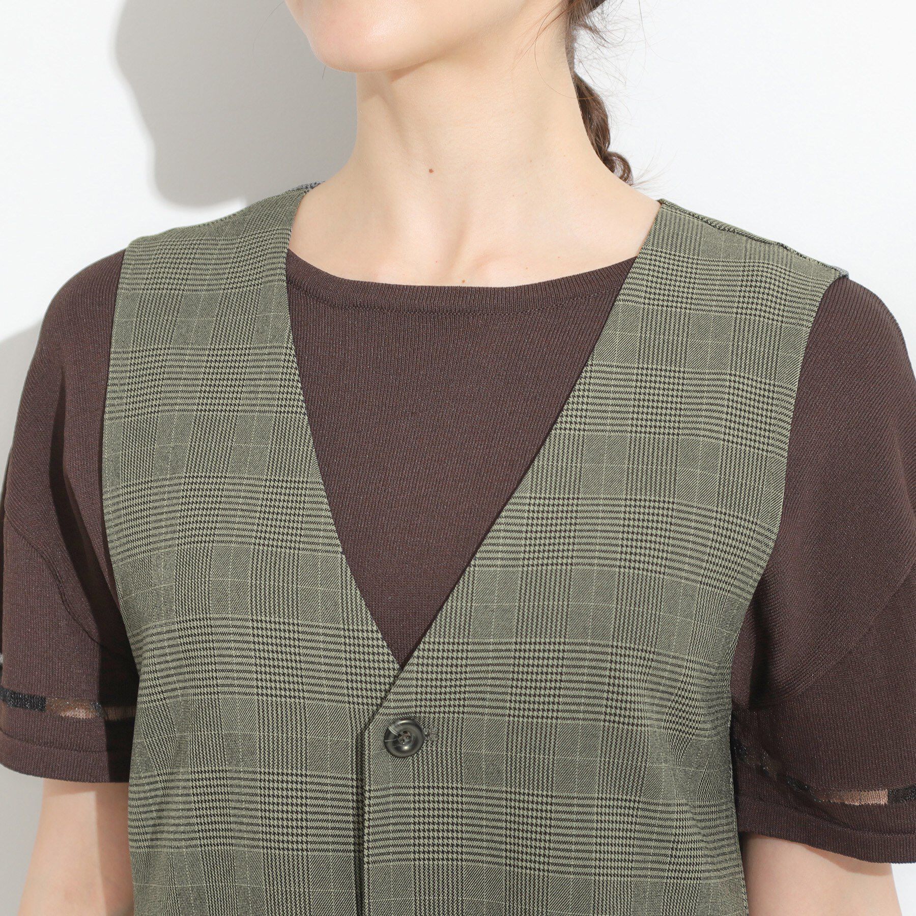 SHOO･LA･RUE「【S-LL/セットアップ可/洗濯後しわになりにくい】ペプラムジレ」|ベスト・ジレ|