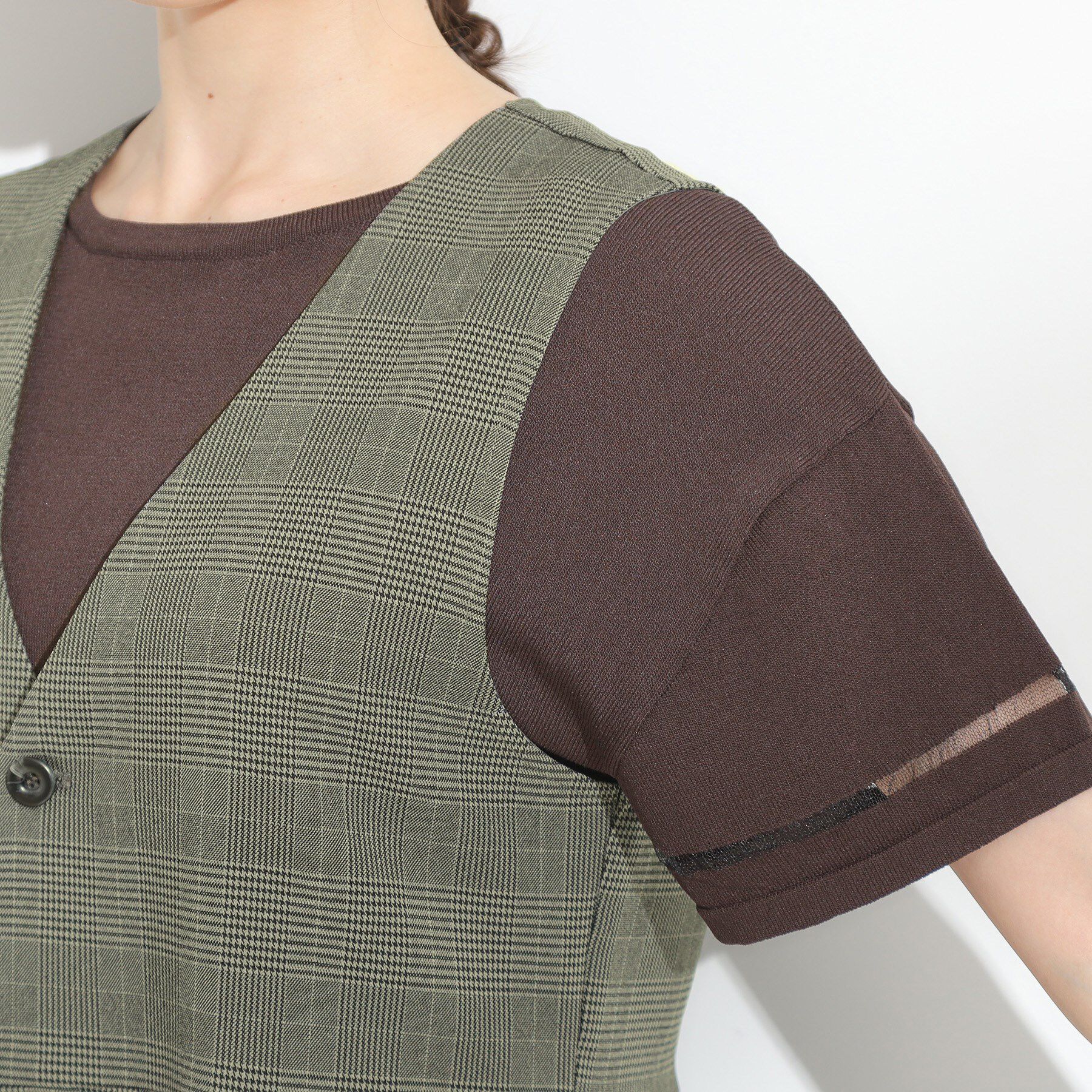 SHOO･LA･RUE「【S-LL/セットアップ可/洗濯後しわになりにくい】ペプラムジレ」|ベスト・ジレ|