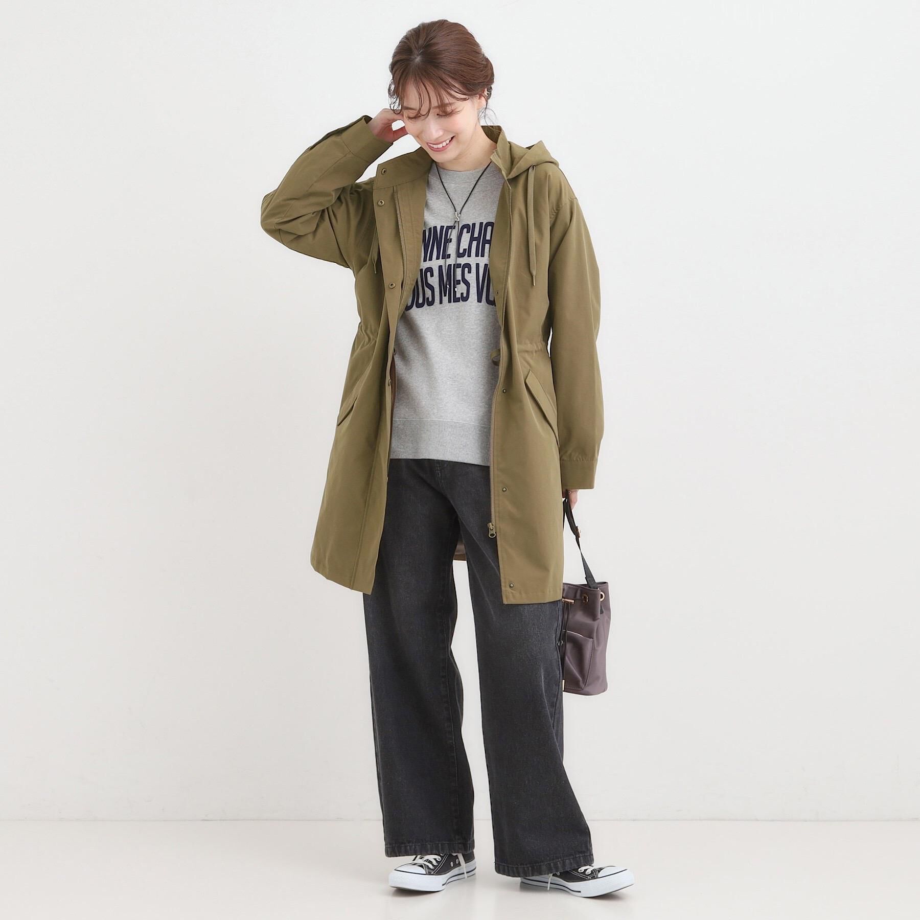 SHOO･LA･RUE「【S-LL】脚のラインを拾いにくい デニムワイドパンツ」|デニム|