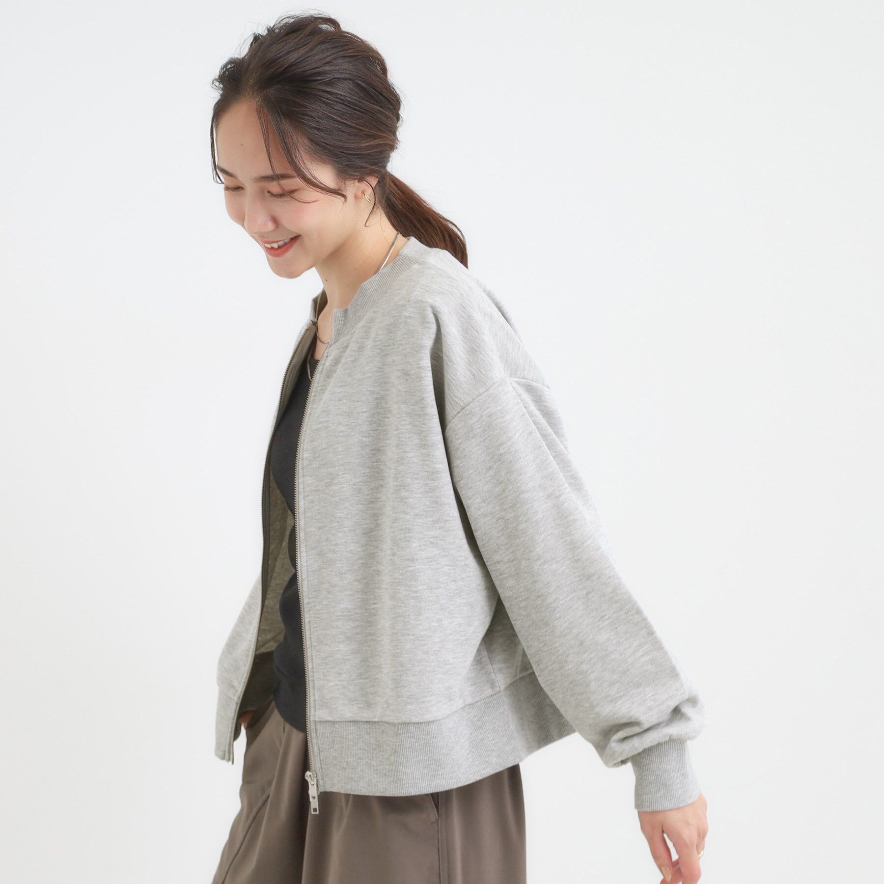 SHOO･LA･RUE「【前後2WAY】ボートネックダブルジップカーディガン」|カーディガン|