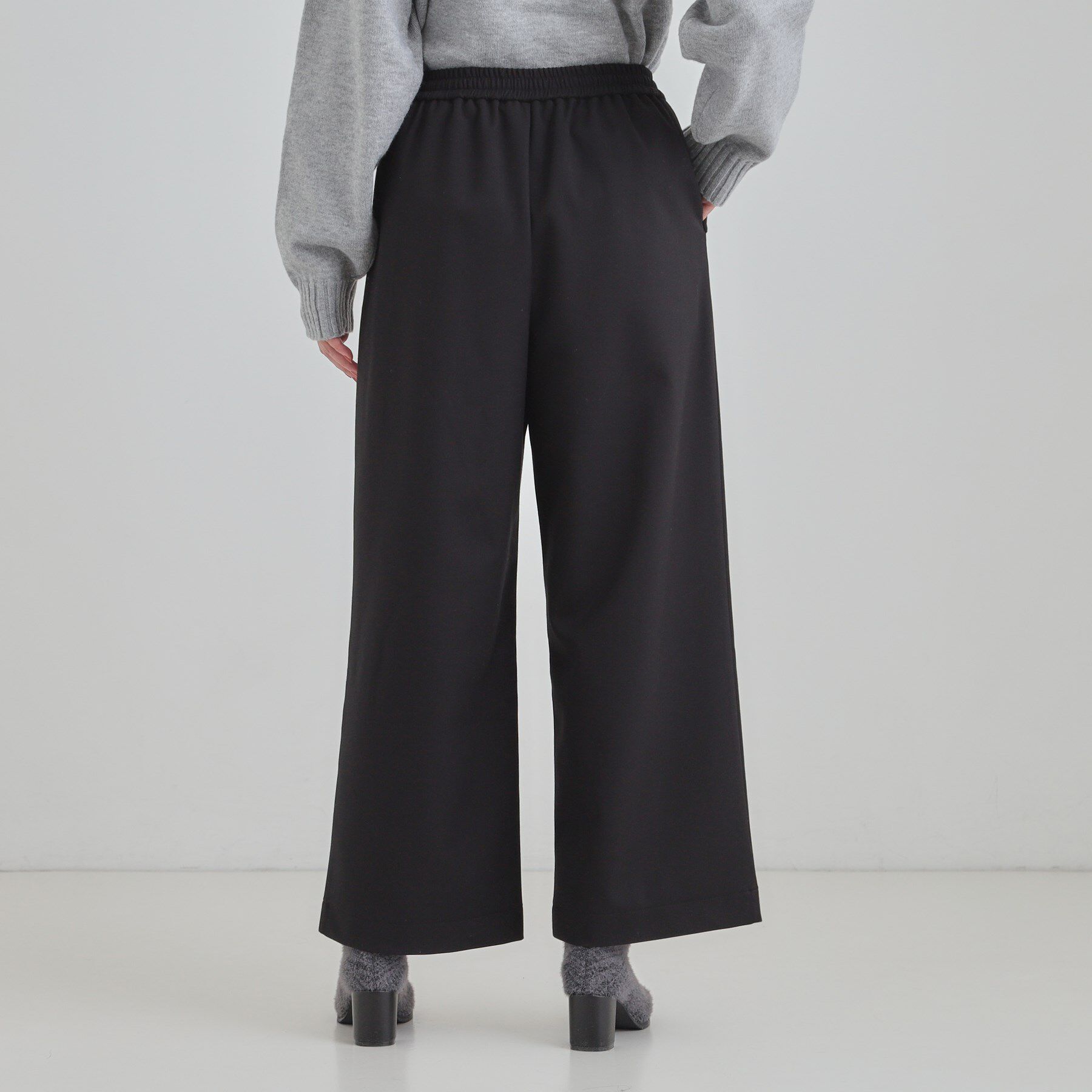 SHOO･LA･RUE「【S-LL】風を通しにくい フラップイージーワイドパンツ」|その他|