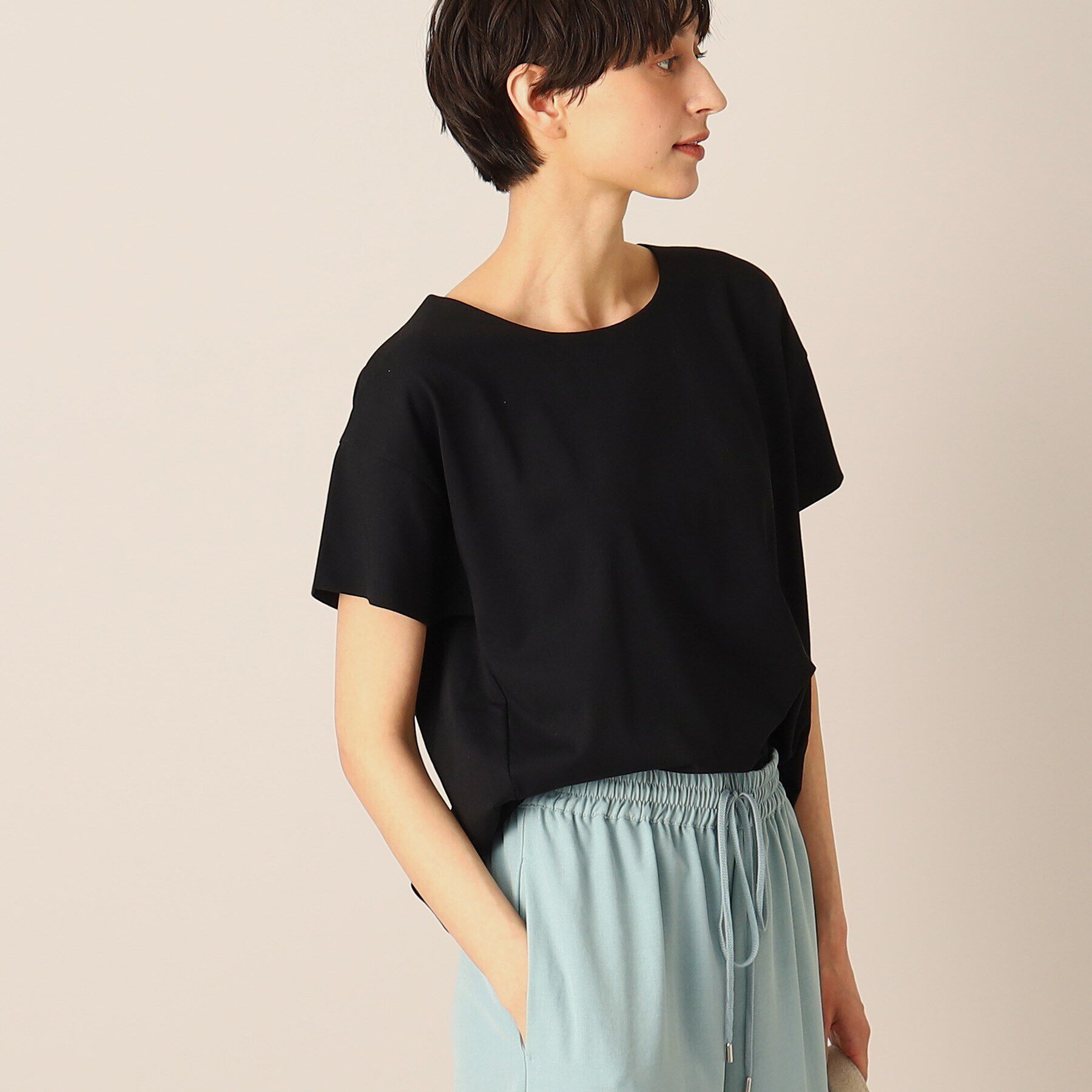 Dessin「【洗える】バックタックコクーンカットソー」|Tシャツ・カットソー|