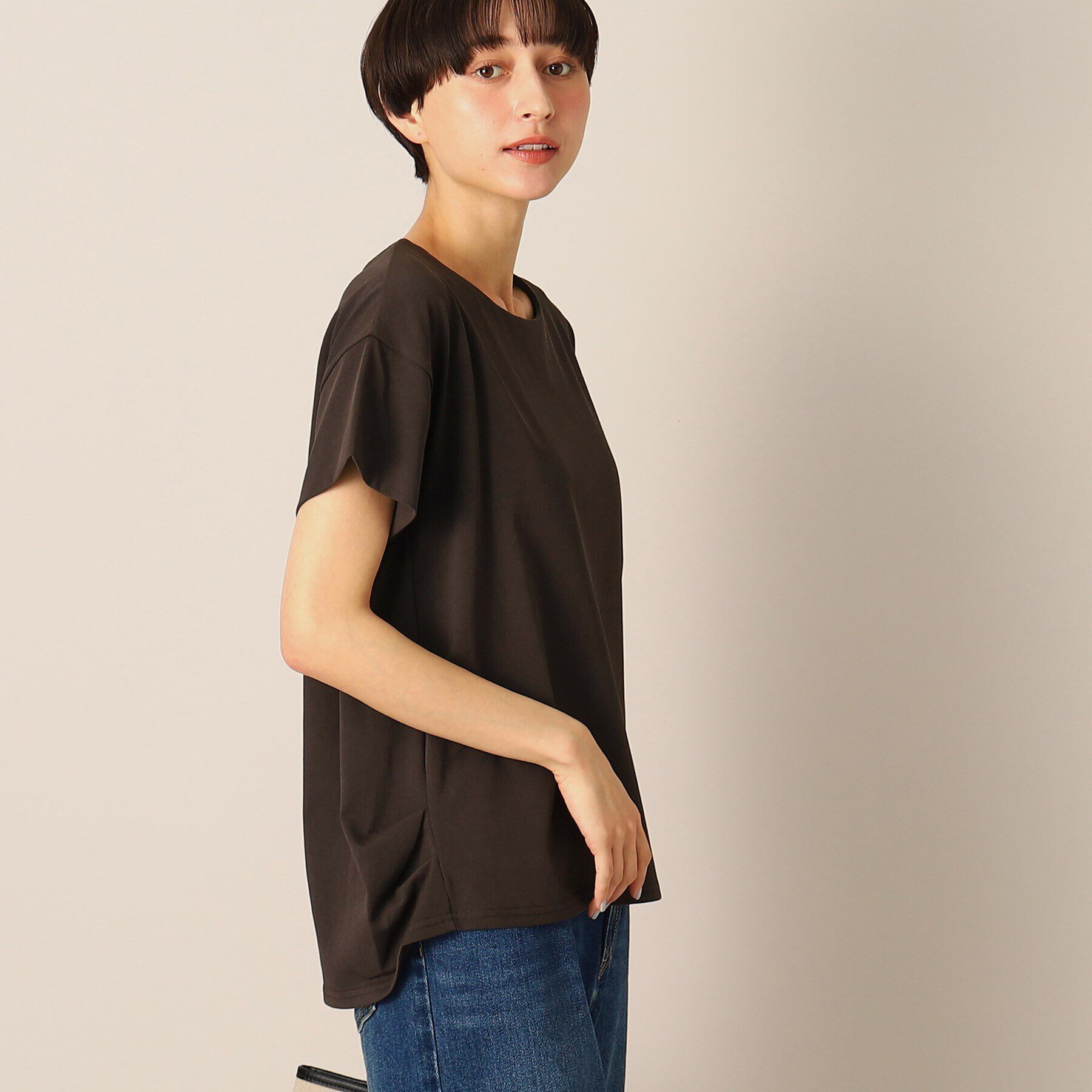 Dessin「【洗える】バックタックコクーンカットソー」|Tシャツ・カットソー|