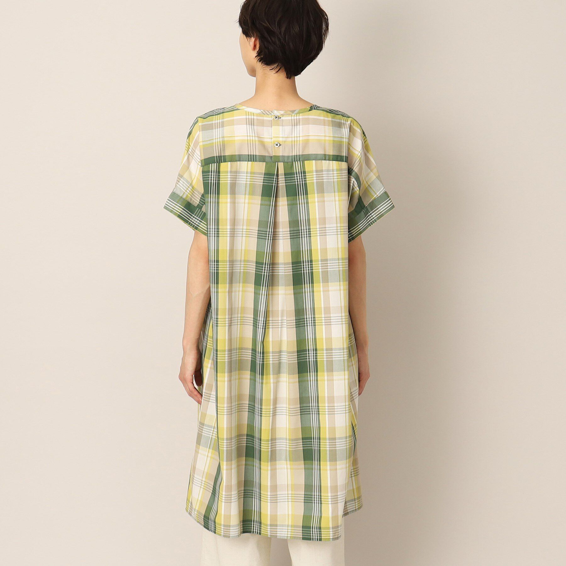 Dessin「【洗える】ラメチェック柄ワンピース」|ワンピース|