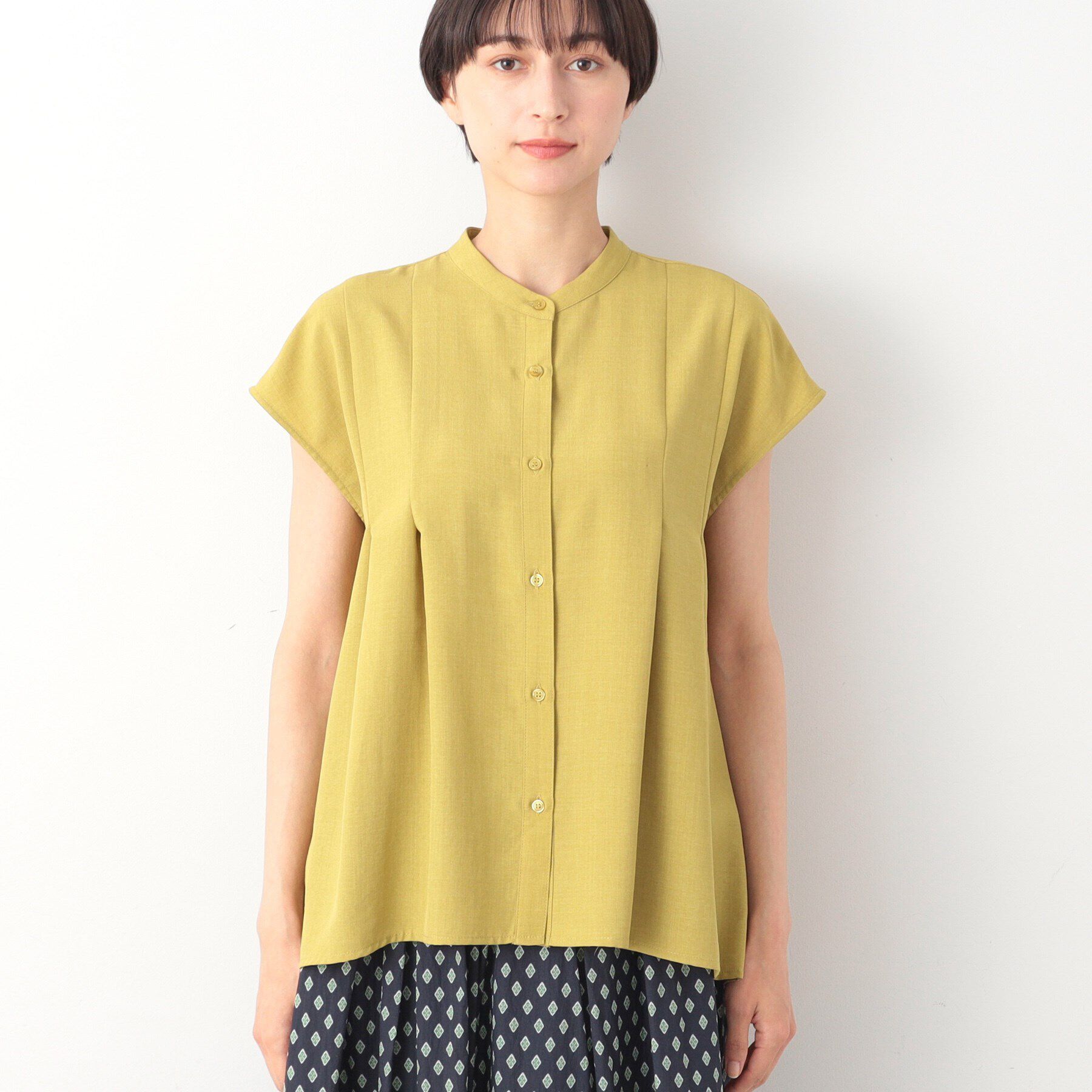 Dessin「【洗える】テントラインフレンチスリーブブラウス（XS～L）」|シャツ・ブラウス|