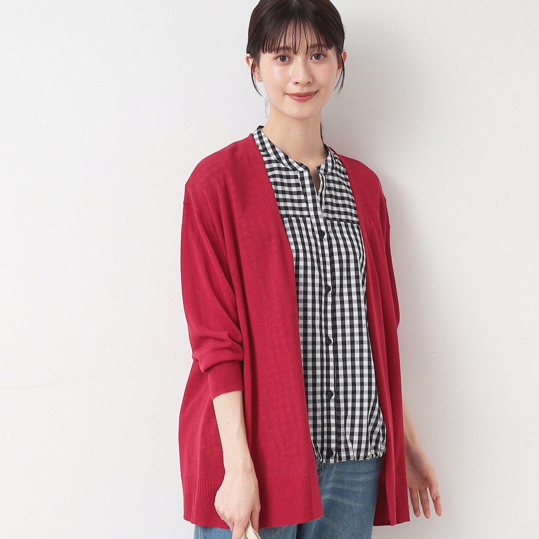 Dessin「【洗える】ボタンレスカーディガン」|カーディガン|