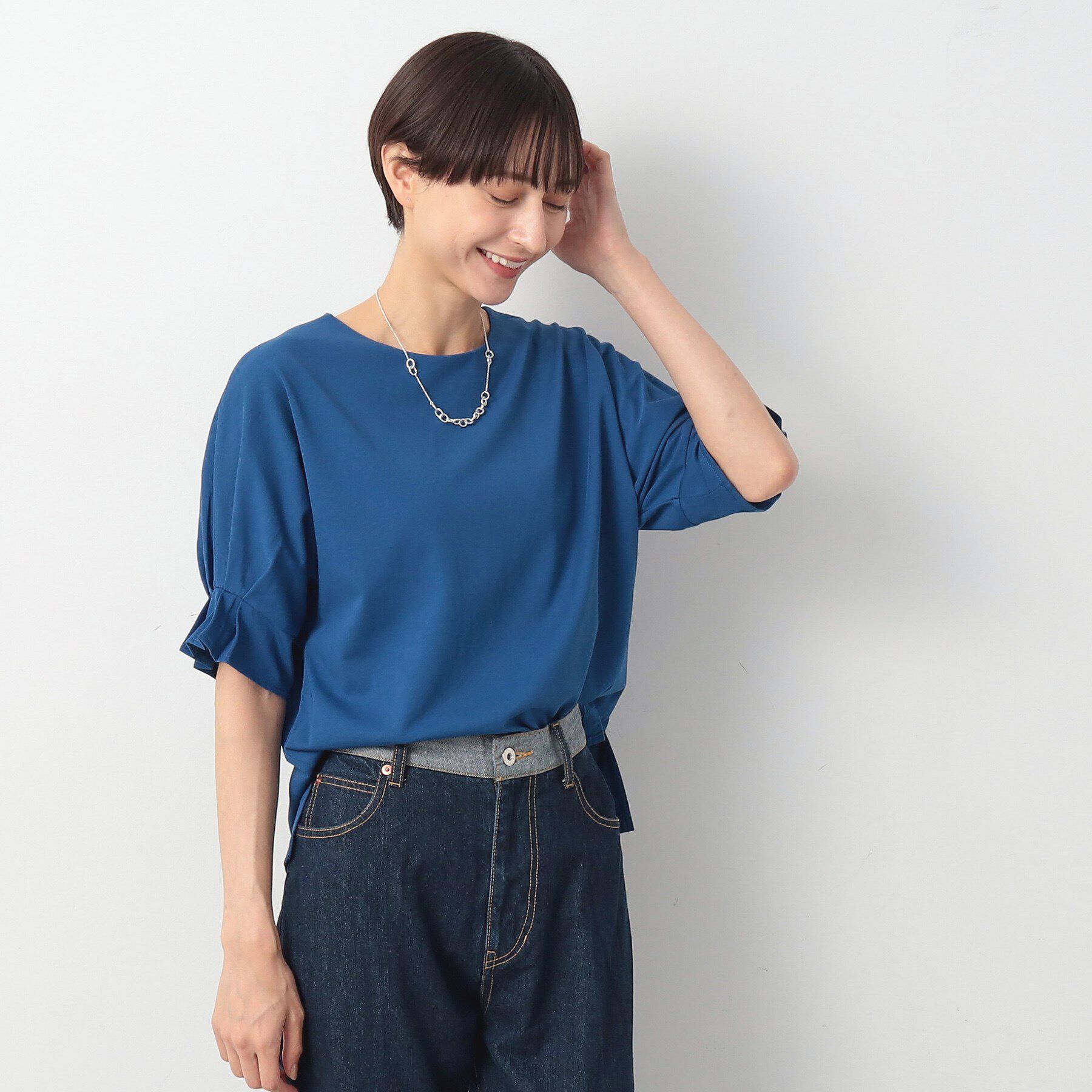 Dessin「【秋色登場・洗える】袖口タックカットソー（XS～L）」|Tシャツ・カットソー|
