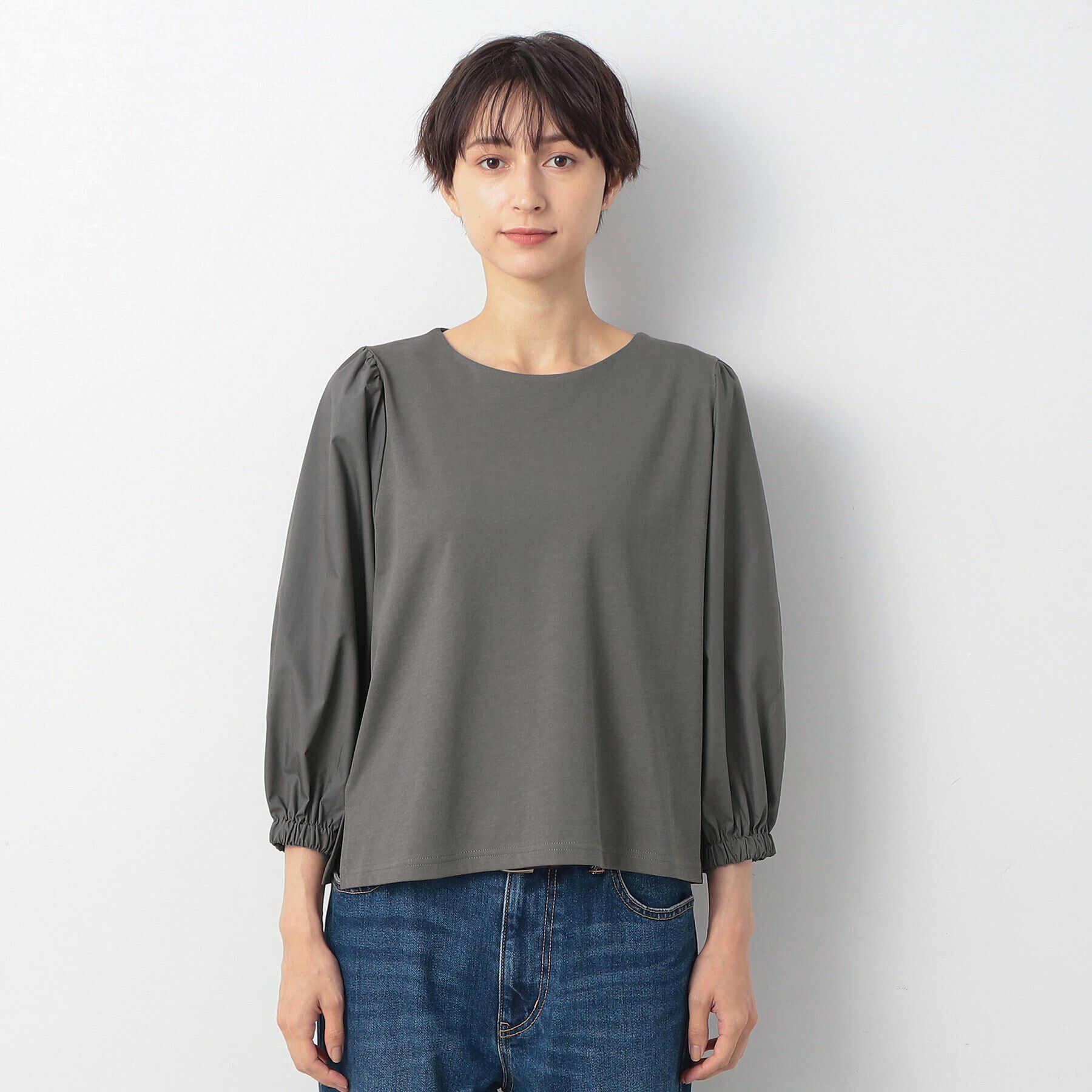 Dessin「【洗える】バルーンスリーブカットソージャージ」|Tシャツ・カットソー|