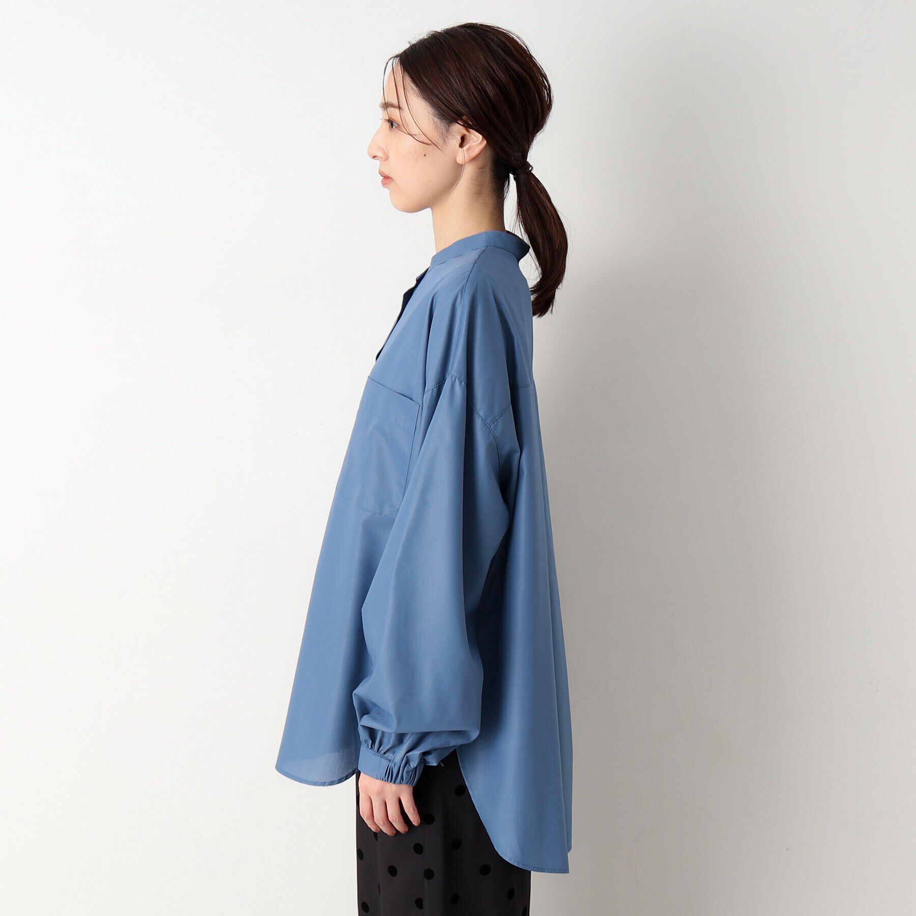 Dessin「微光沢バンドカラーシャツ」|シャツ・ブラウス|