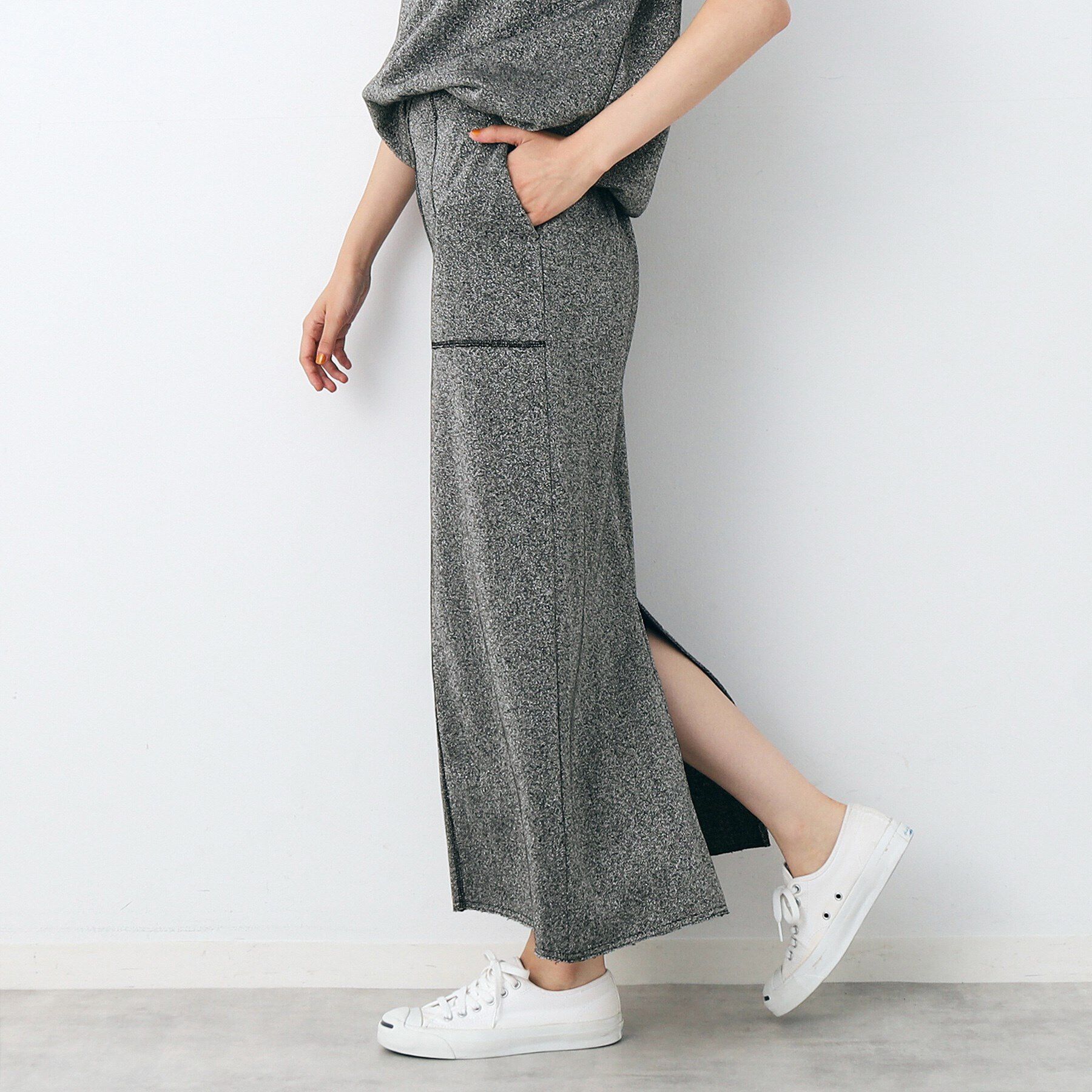 Dessin「【洗える】ラメ裏毛タイトスカート」|スカート|