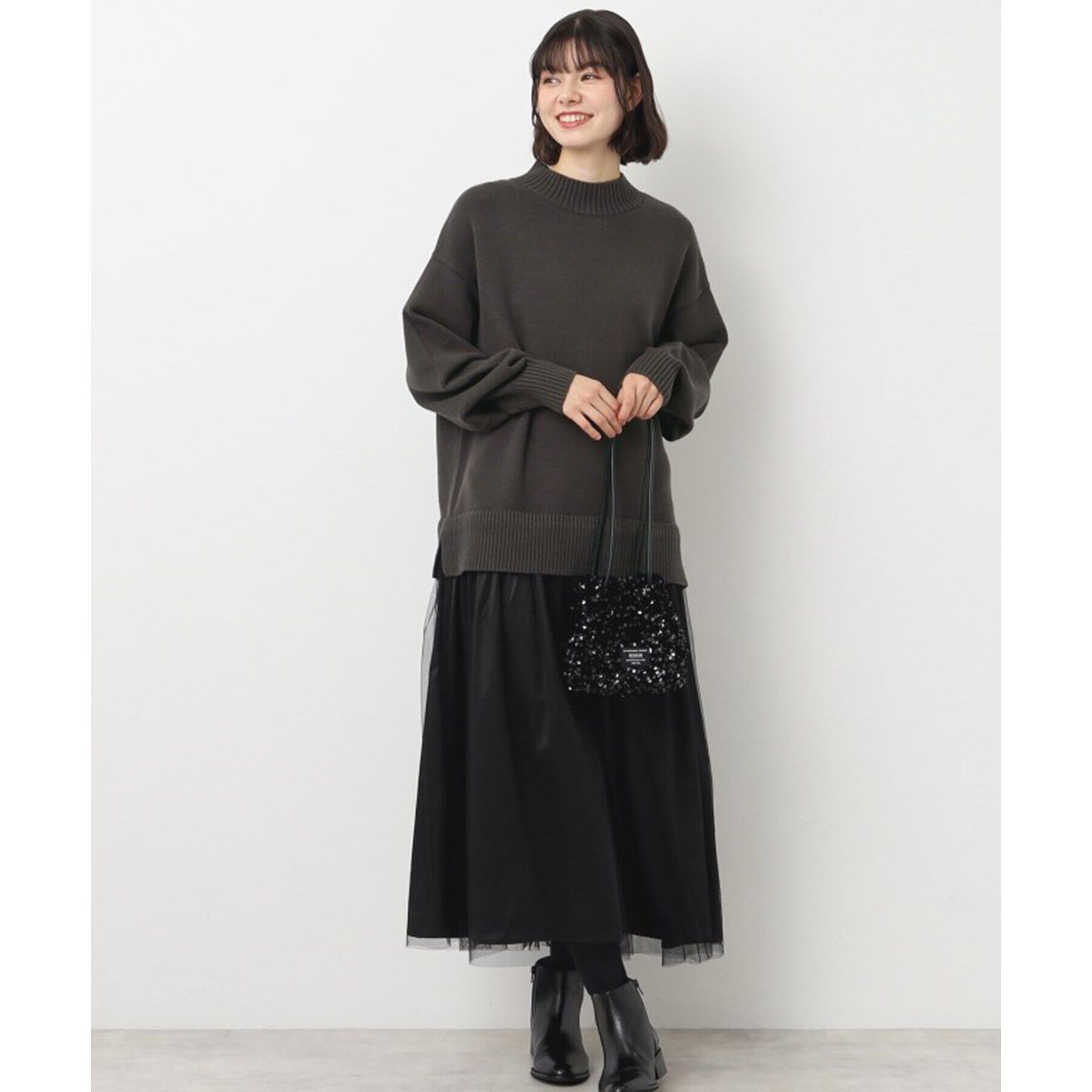 Dessin「【洗える】チュールスカートドッキングワンピース」|ワンピース|