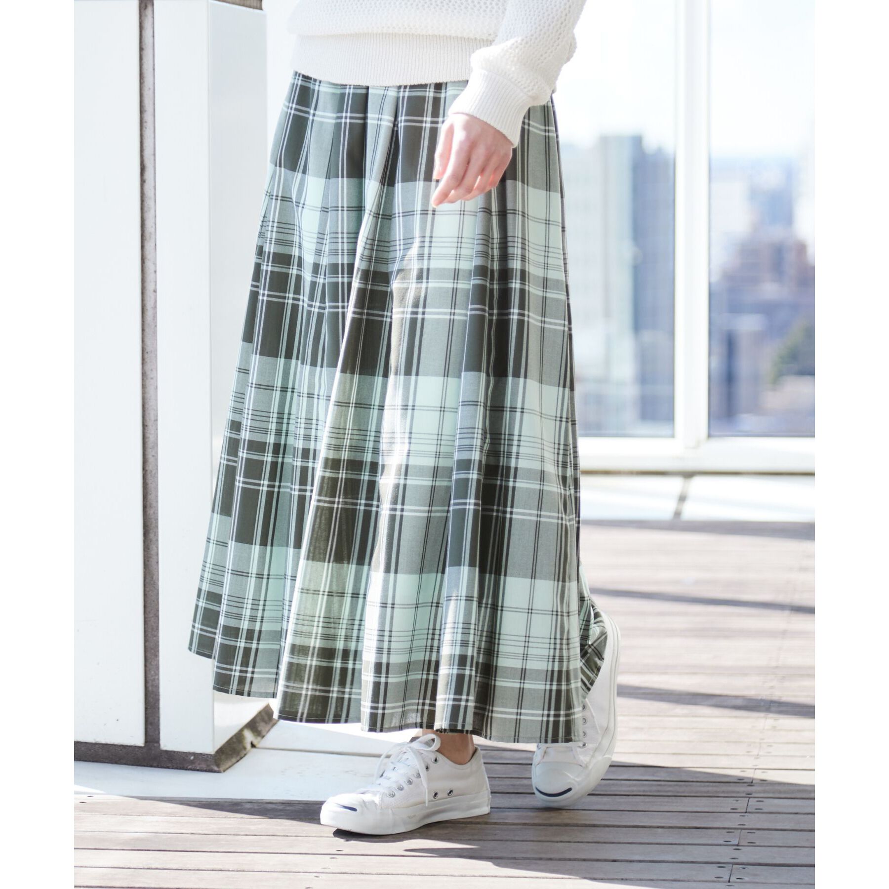 Dessin「【ウエストゴム・洗える】映えチェック柄スカート（XS～L）」|スカート|