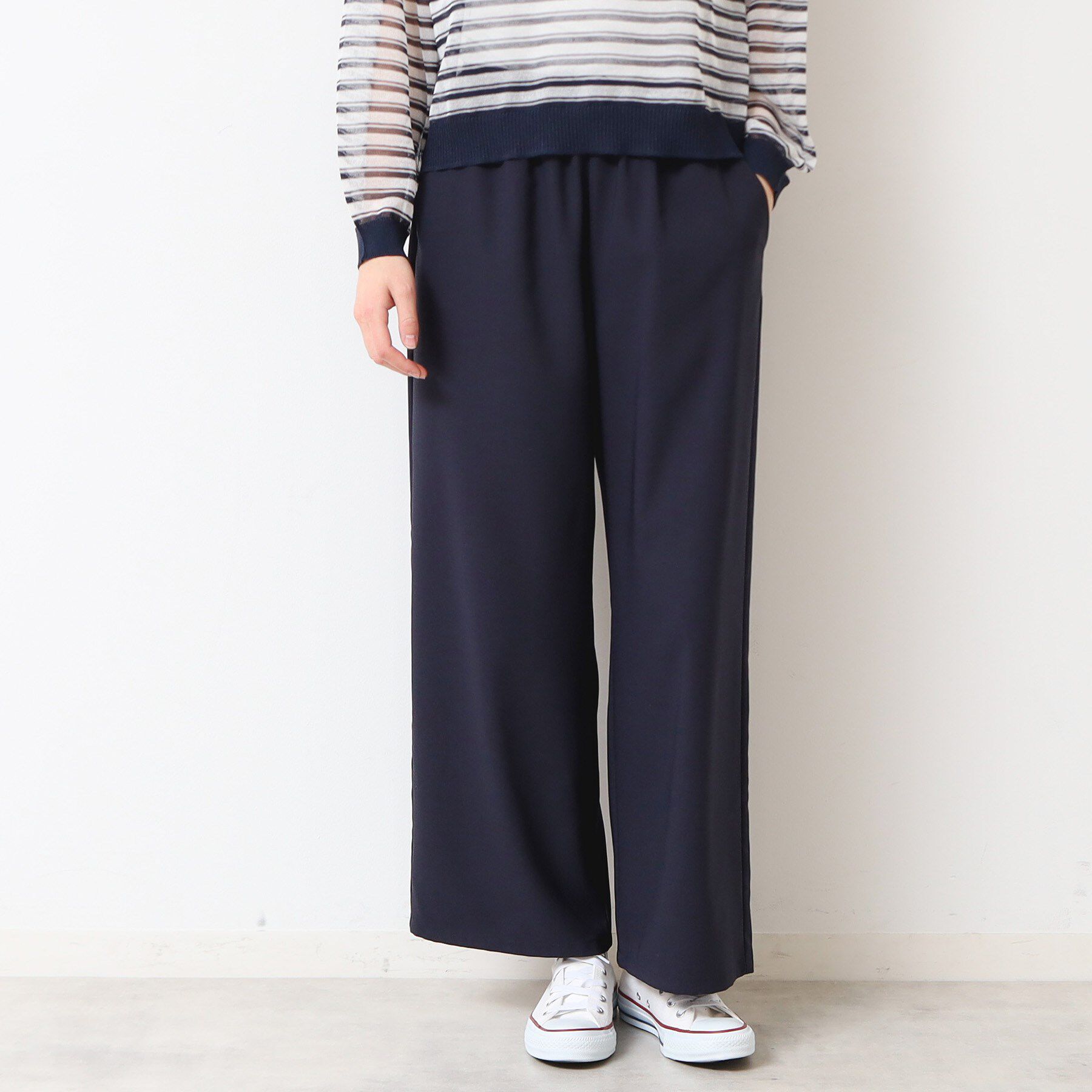 Dessin「【ウエストゴム・洗える】ドロストリラックスパンツ（XS～L）」|その他|