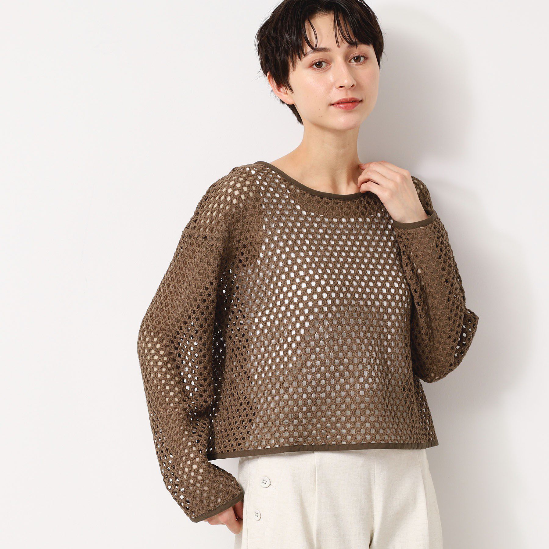 Dessin「【2WAY・セットアップ可能・洗える】メッシュレース」|カーディガン|