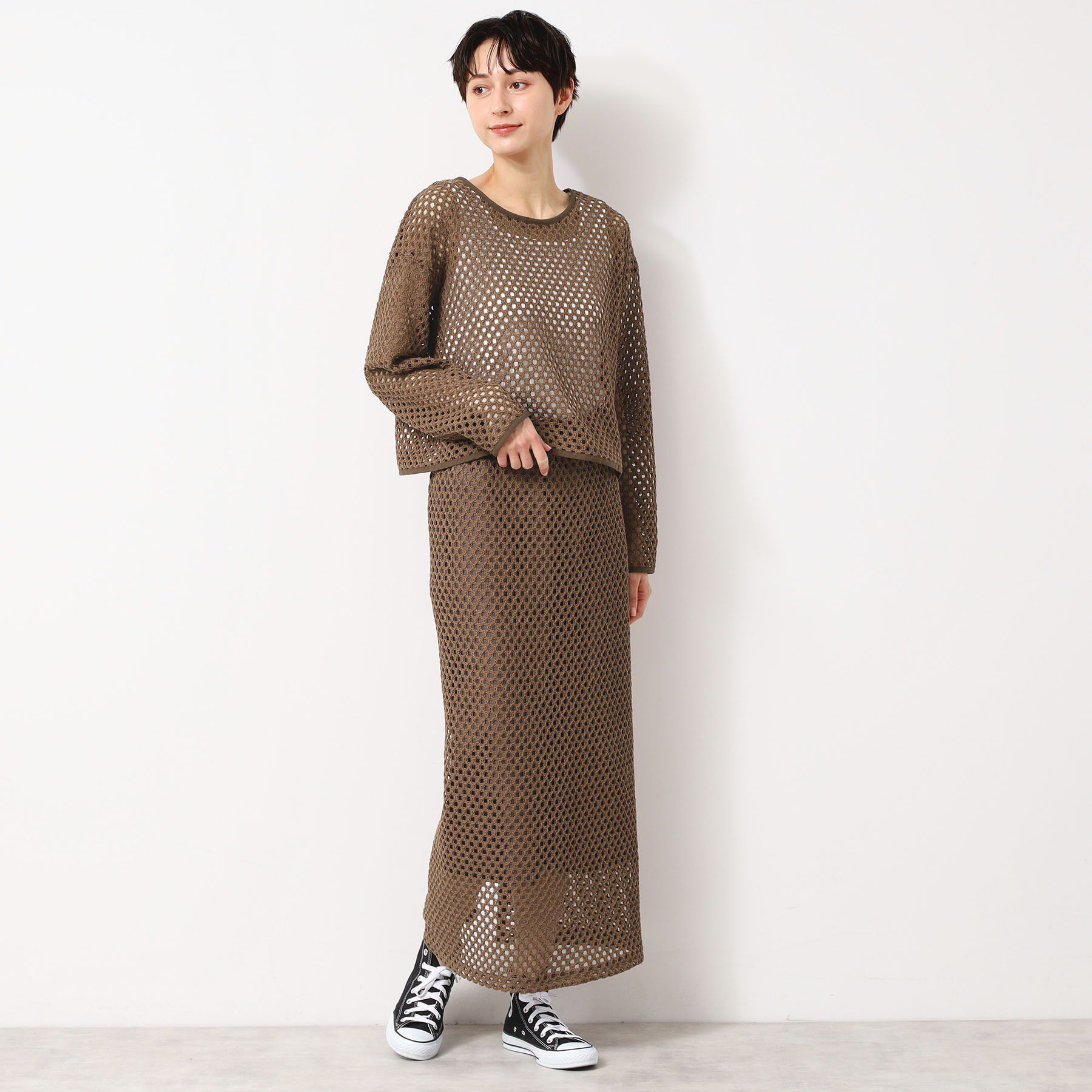 Dessin「【2WAY・セットアップ可能・洗える】メッシュレース」|カーディガン|