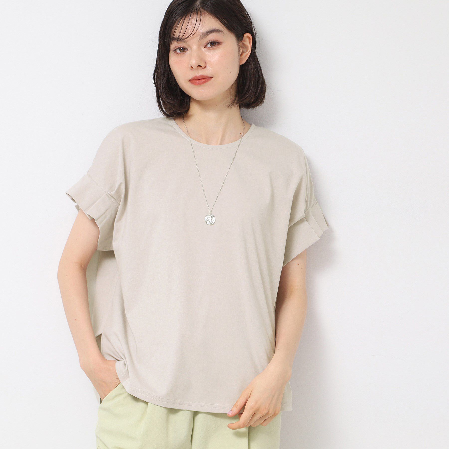 Dessin「【洗える】袖タックデザインカットソー」|Tシャツ・カットソー|