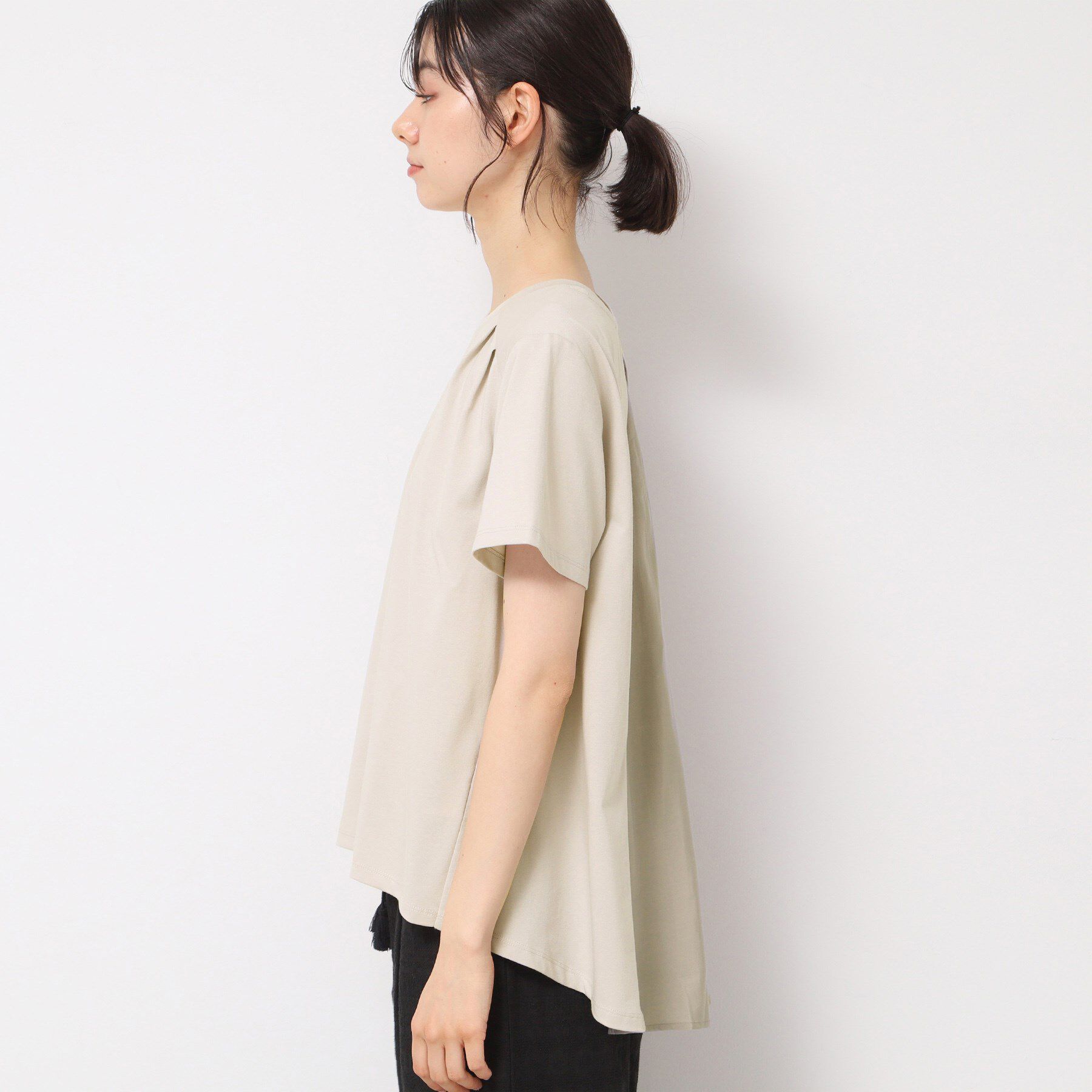 Dessin「【洗える】バックプリーツデザインカットソー」|Tシャツ・カットソー|