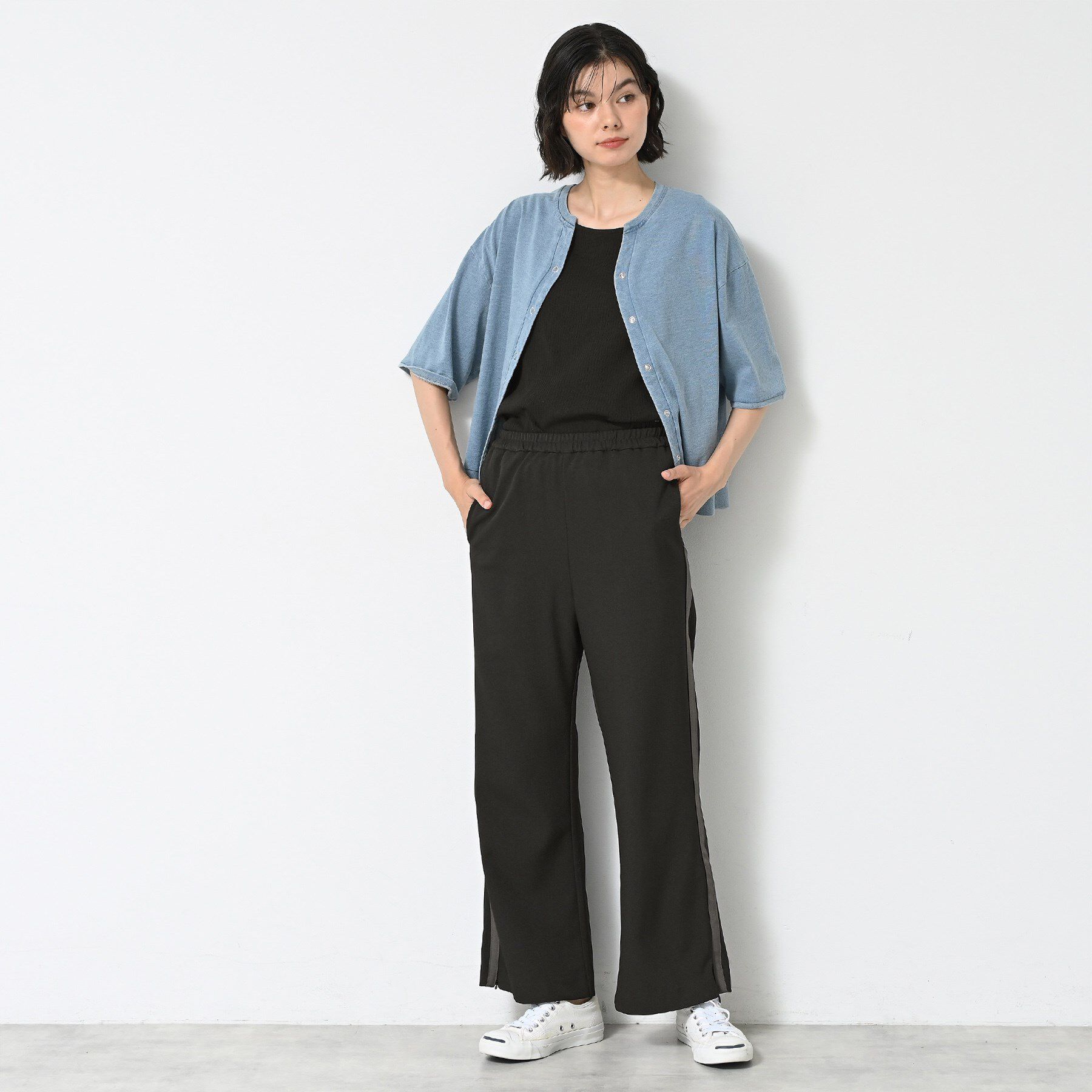 Dessin「【接触冷感・洗える】フレアラインパンツ（サイドファスナ―付き）」|その他|